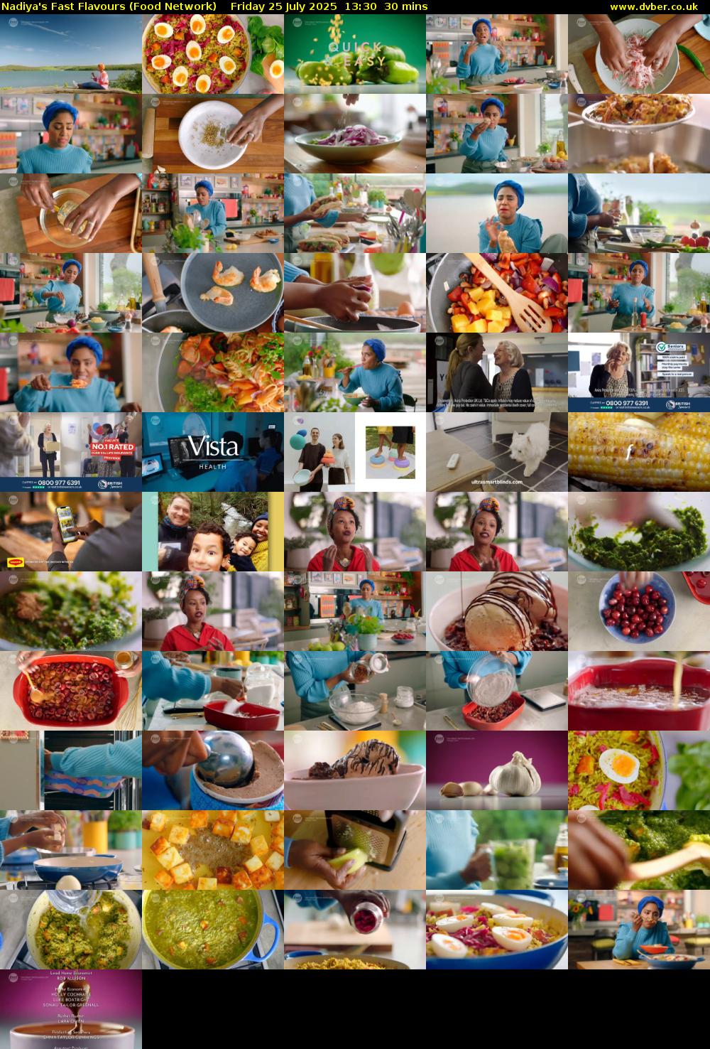 Nadiya's Fast Flavours (Food Network) Friday 25 July 2025 13:30 - 14:00