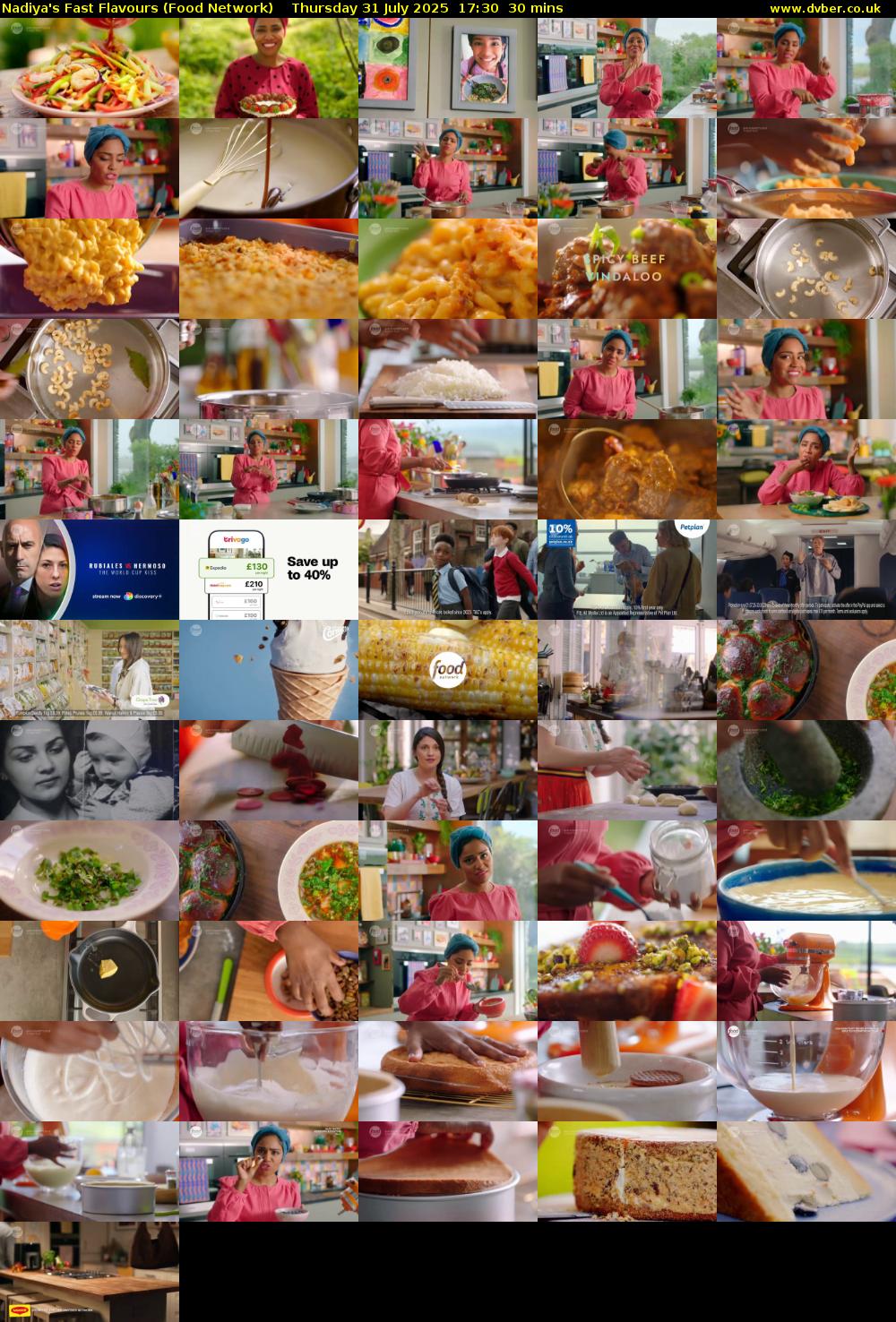 Nadiya's Fast Flavours (Food Network) Thursday 31 July 2025 17:30 - 18:00