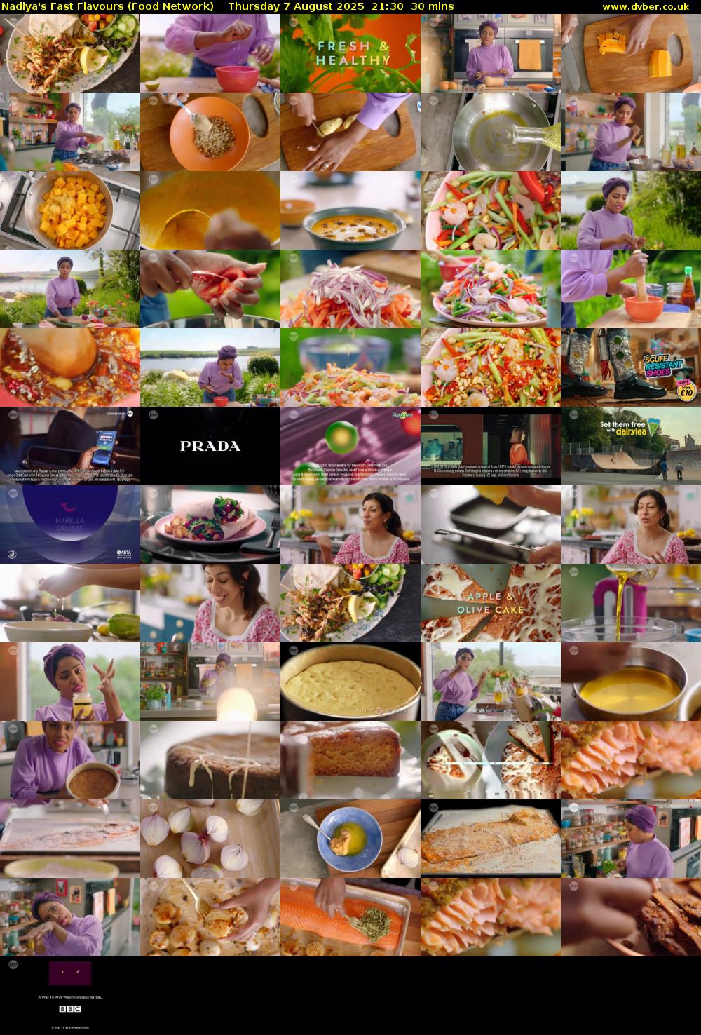 Nadiya's Fast Flavours (Food Network) Thursday 7 August 2025 21:30 - 22:00