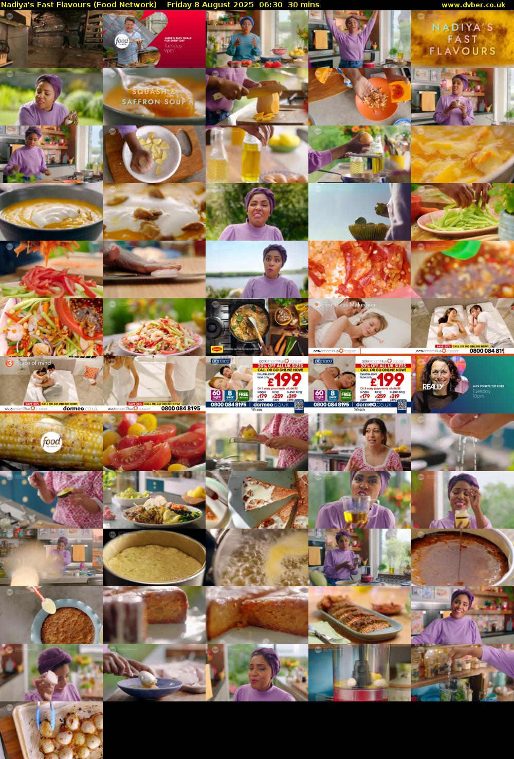 Nadiya's Fast Flavours (Food Network) Friday 8 August 2025 06:30 - 07:00