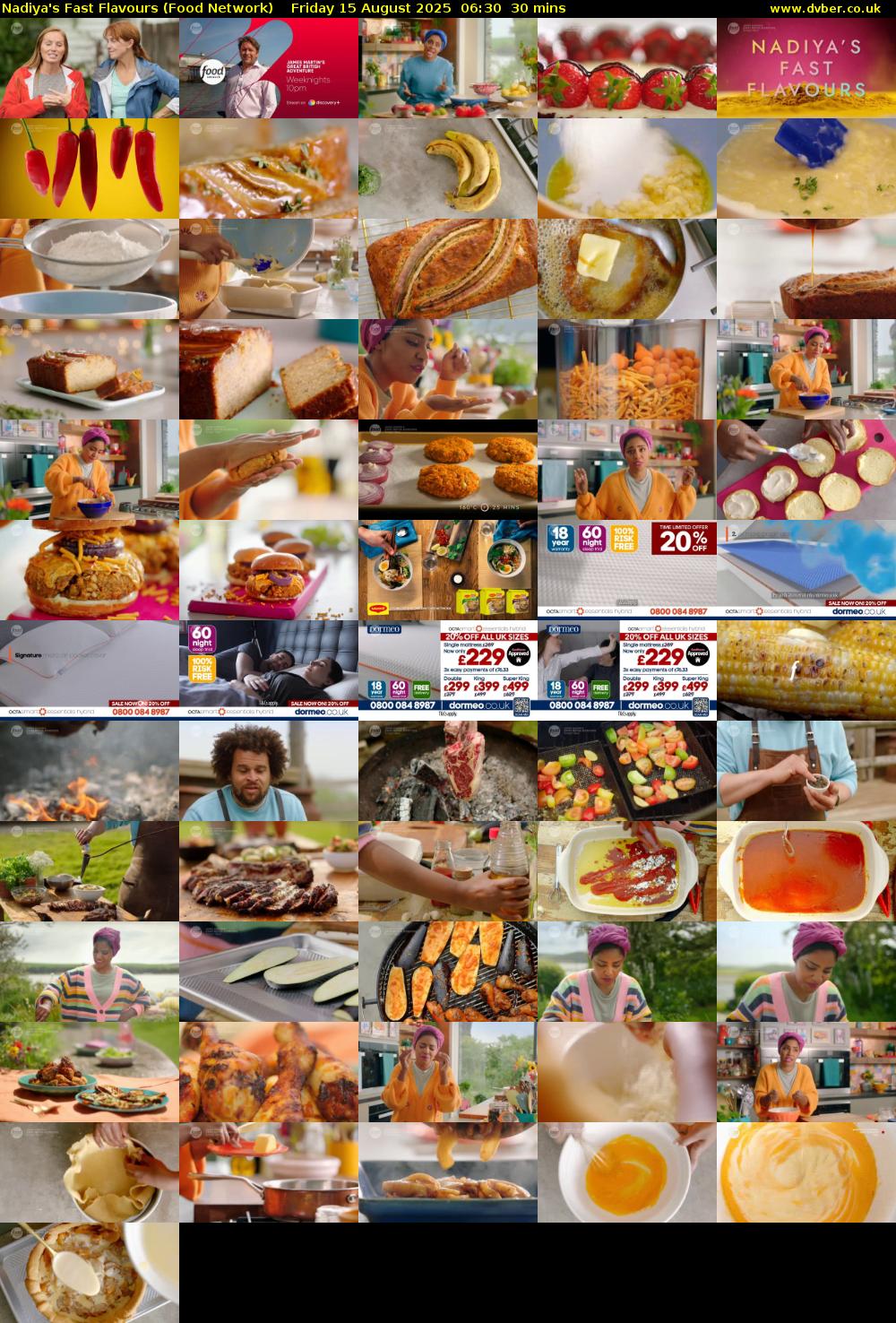 Nadiya's Fast Flavours (Food Network) Friday 15 August 2025 06:30 - 07:00