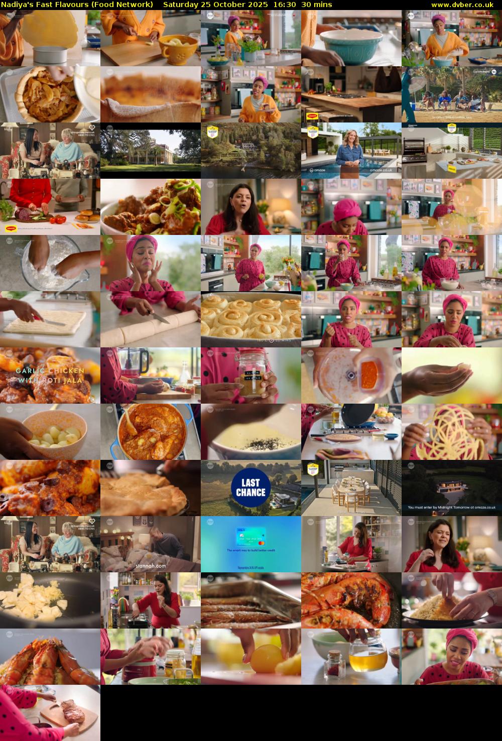 Nadiya's Fast Flavours (Food Network) Saturday 25 October 2025 16:30 - 17:00