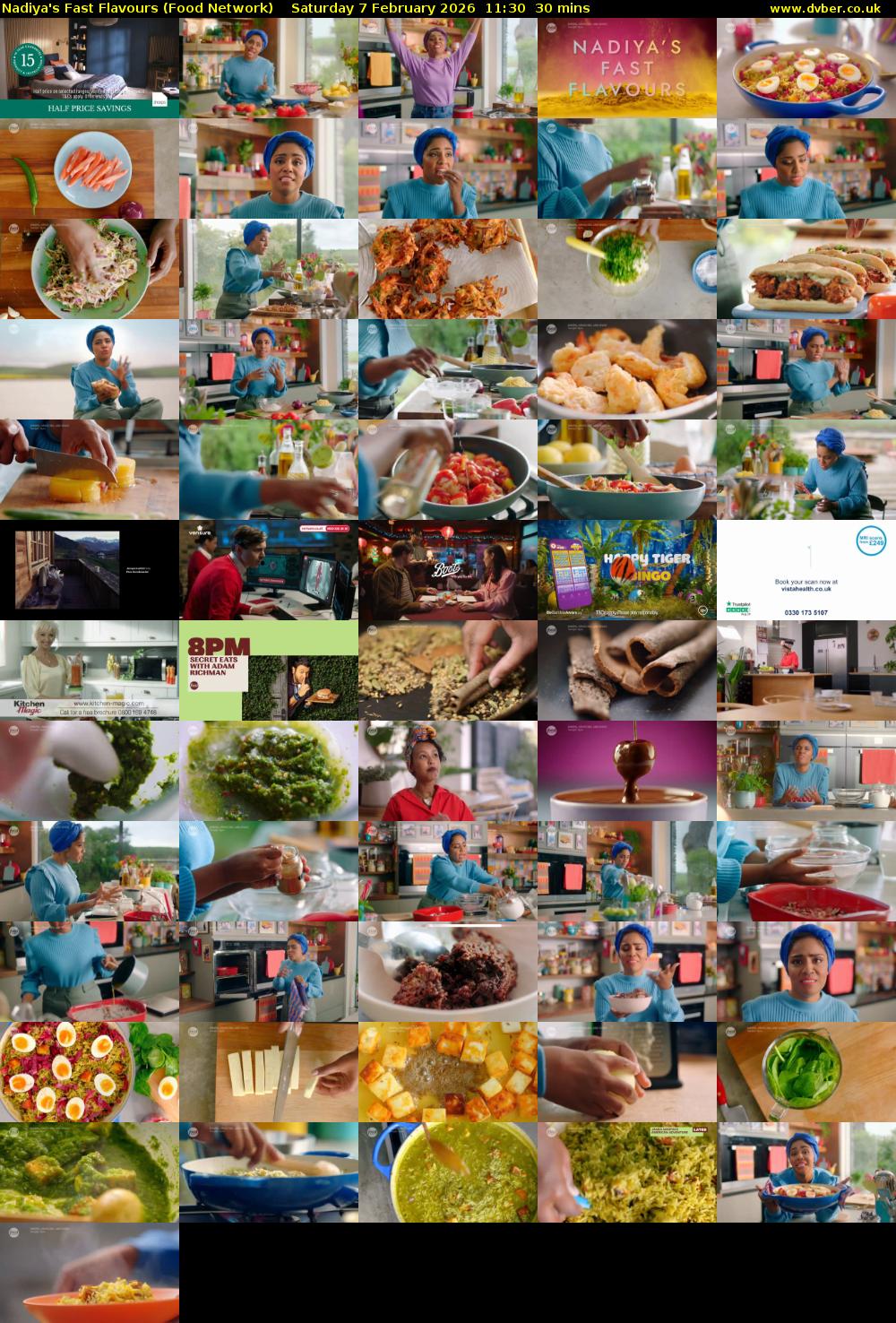 Nadiya's Fast Flavours (Food Network) Saturday 7 February 2026 11:30 - 12:00