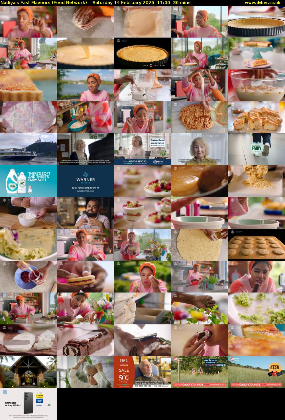 Nadiya's Fast Flavours (Food Network) Saturday 14 February 2026 11:00 - 11:30