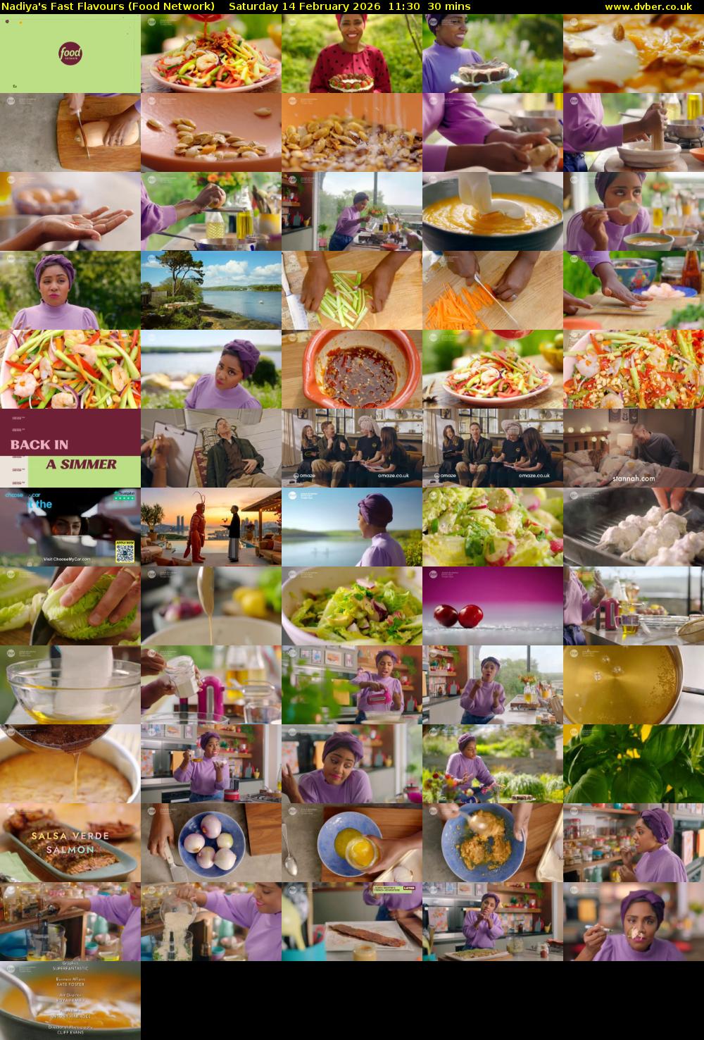 Nadiya's Fast Flavours (Food Network) Saturday 14 February 2026 11:30 - 12:00