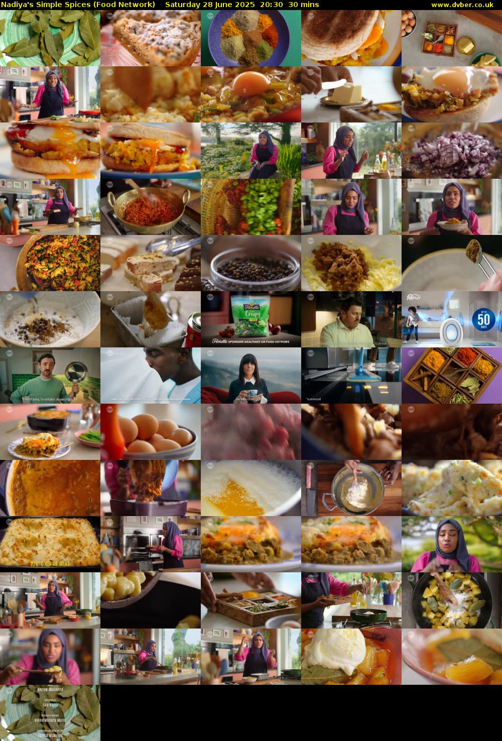 Nadiya's Simple Spices (Food Network) Saturday 28 June 2025 20:30 - 21:00