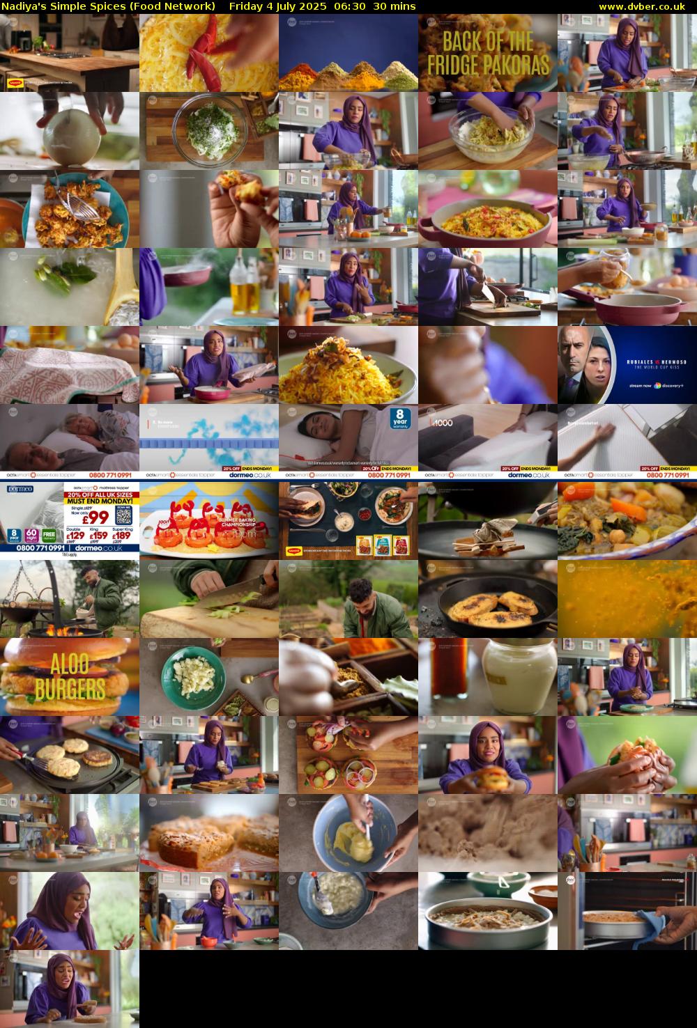 Nadiya's Simple Spices (Food Network) Friday 4 July 2025 06:30 - 07:00