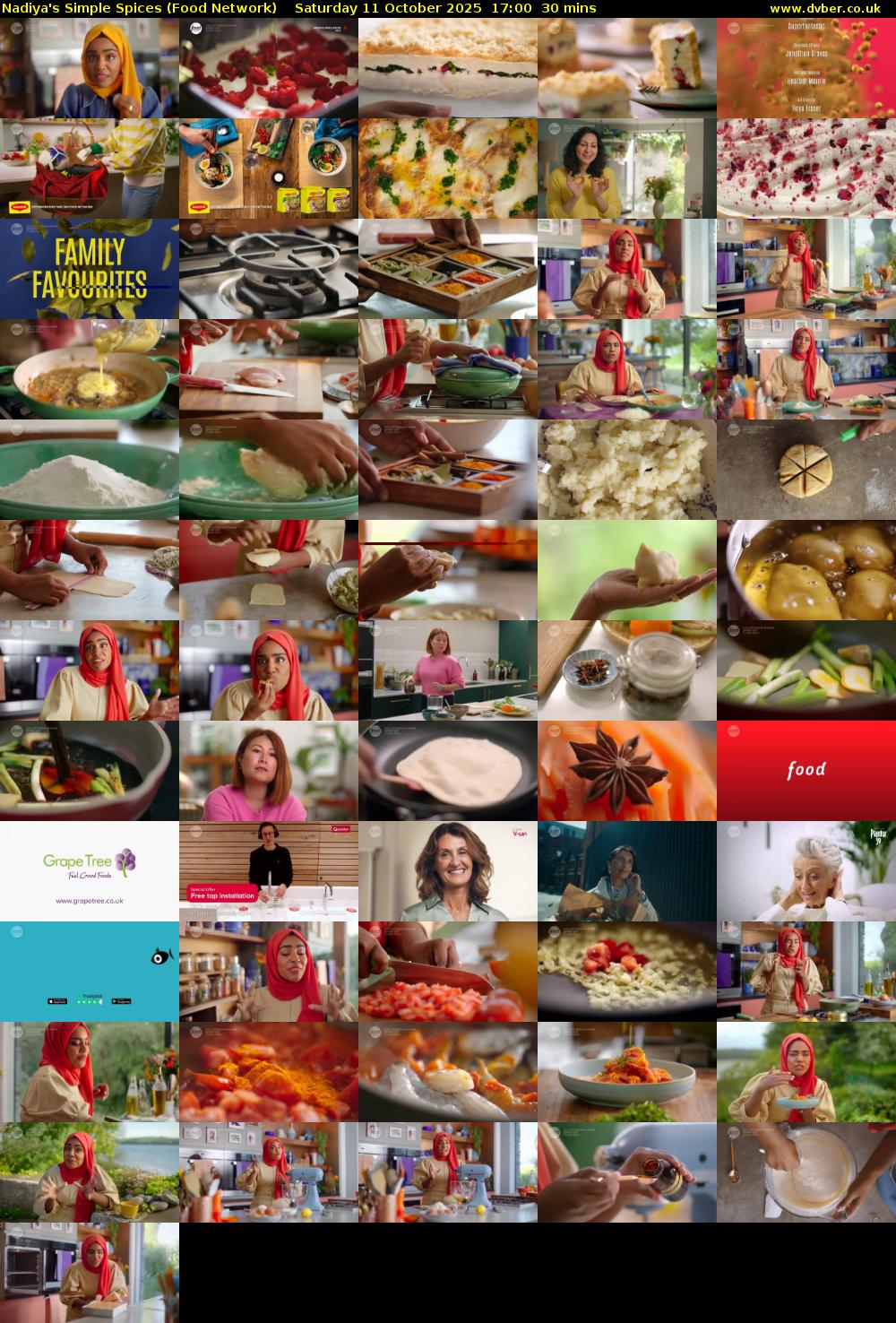 Nadiya's Simple Spices (Food Network) Saturday 11 October 2025 17:00 - 17:30