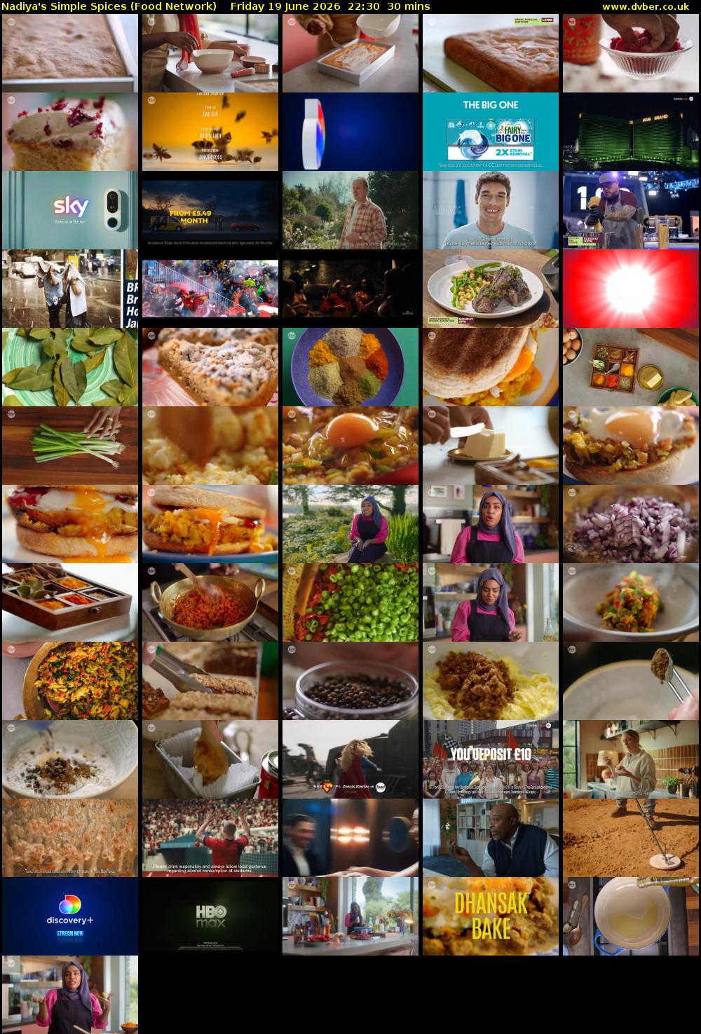 Nadiya's Simple Spices (Food Network) Friday 19 June 2026 22:30 - 23:00