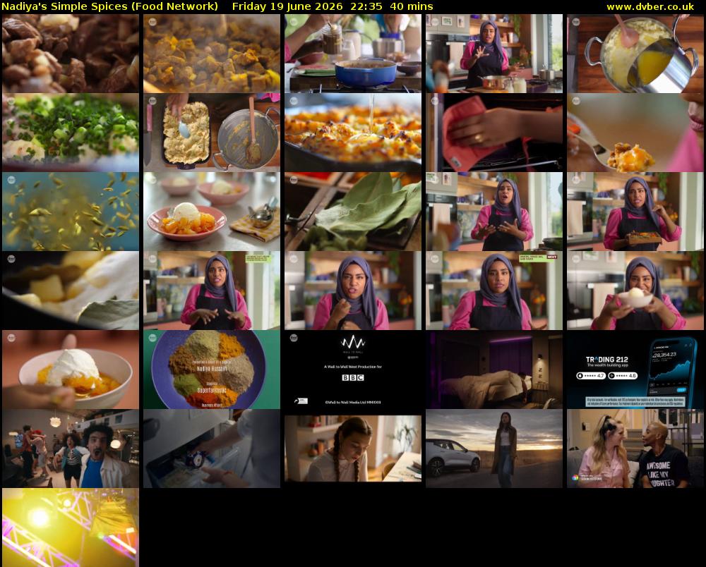 Nadiya's Simple Spices (Food Network) Friday 19 June 2026 22:35 - 23:15