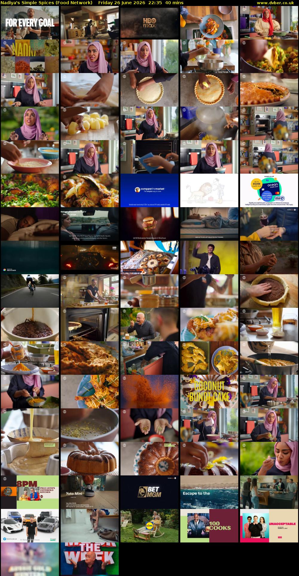 Nadiya's Simple Spices (Food Network) Friday 26 June 2026 22:35 - 23:15