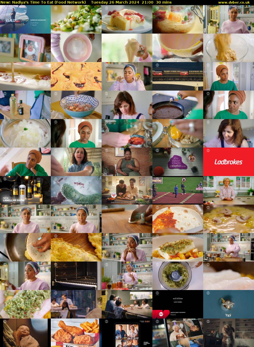 Nadiya's Time To Eat (Food Network) Tuesday 26 March 2024 21:00 - 21:30