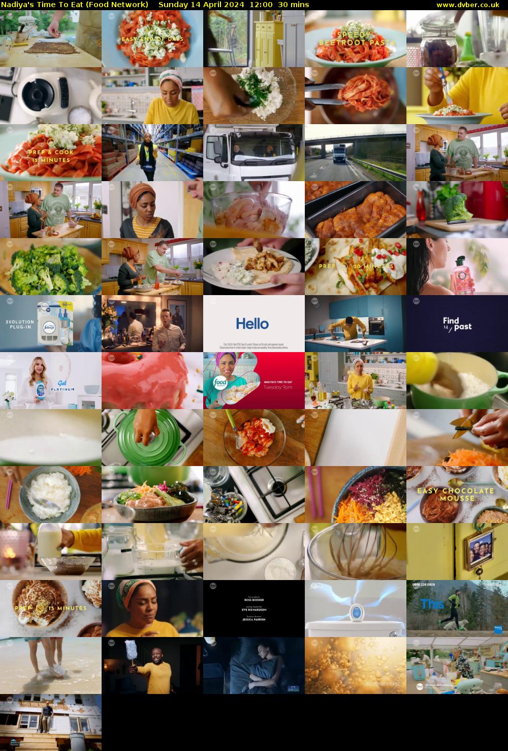 Nadiya's Time To Eat (Food Network) Sunday 14 April 2024 12:00 - 12:30