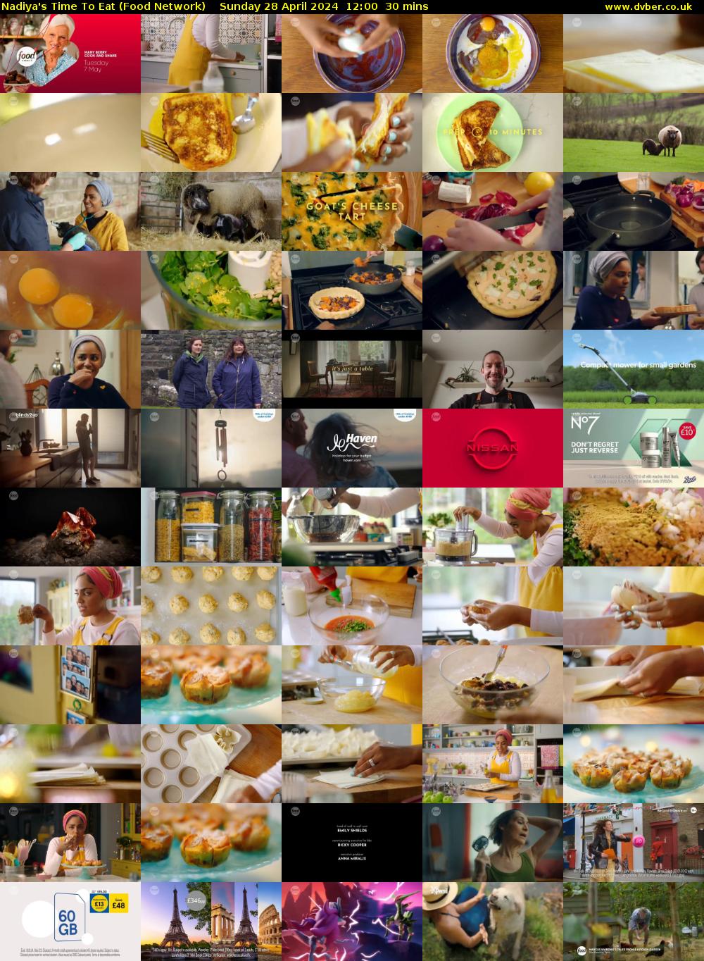 Nadiya's Time To Eat (Food Network) Sunday 28 April 2024 12:00 - 12:30