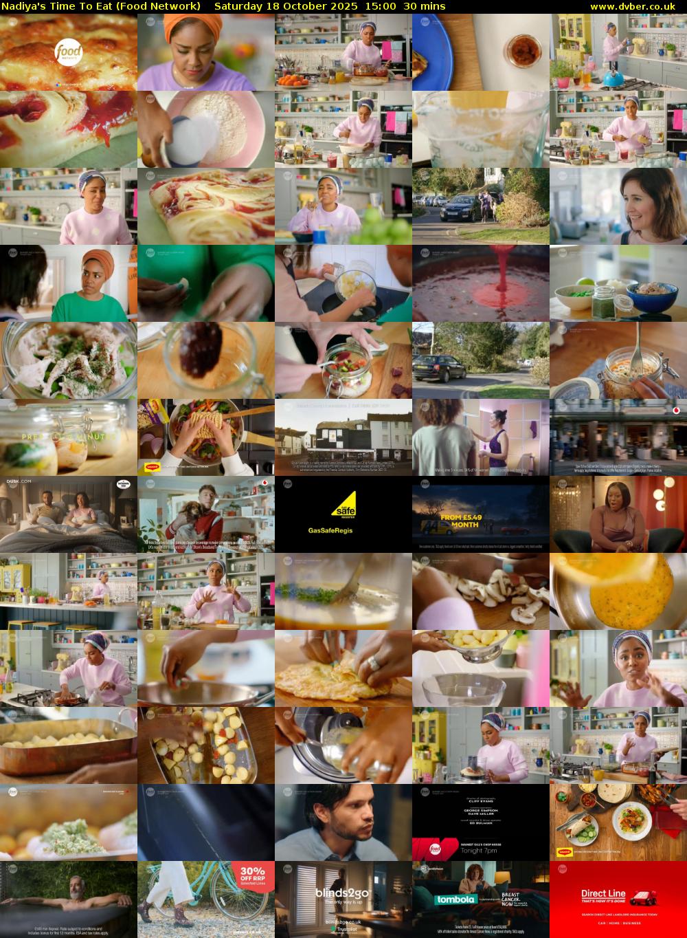 Nadiya's Time To Eat (Food Network) Saturday 18 October 2025 15:00 - 15:30