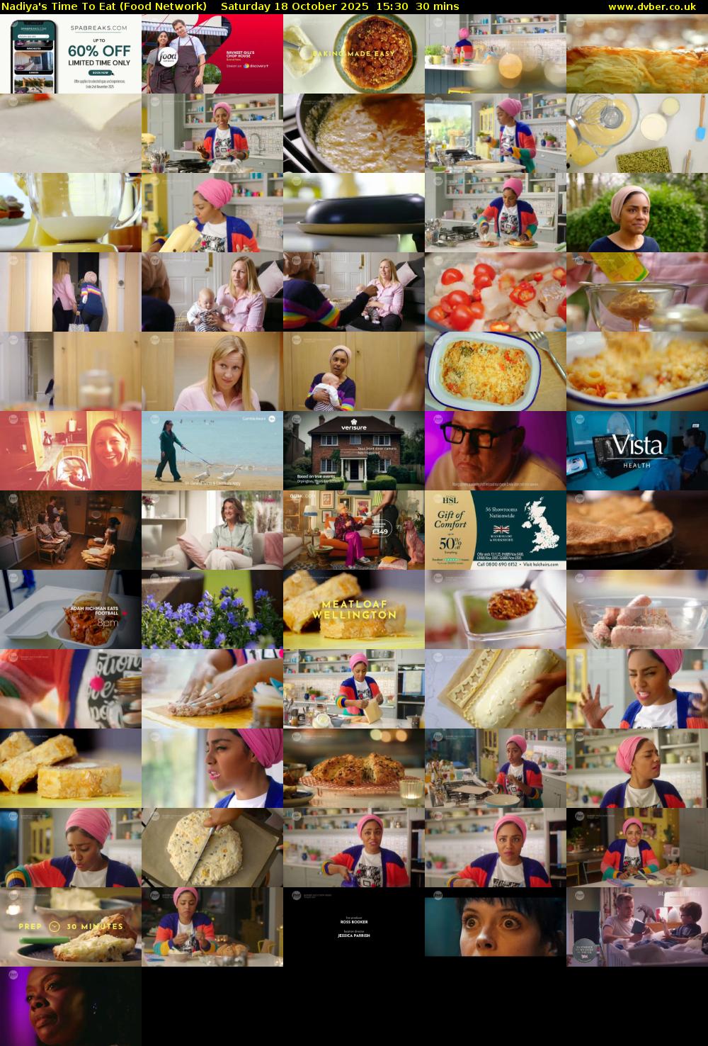 Nadiya's Time To Eat (Food Network) Saturday 18 October 2025 15:30 - 16:00