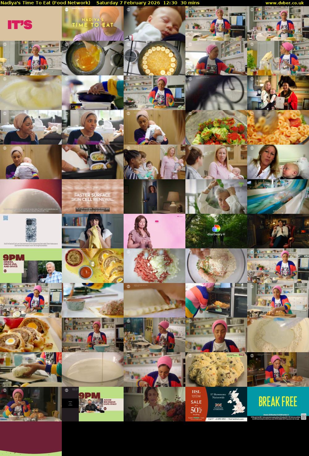 Nadiya's Time To Eat (Food Network) Saturday 7 February 2026 12:30 - 13:00