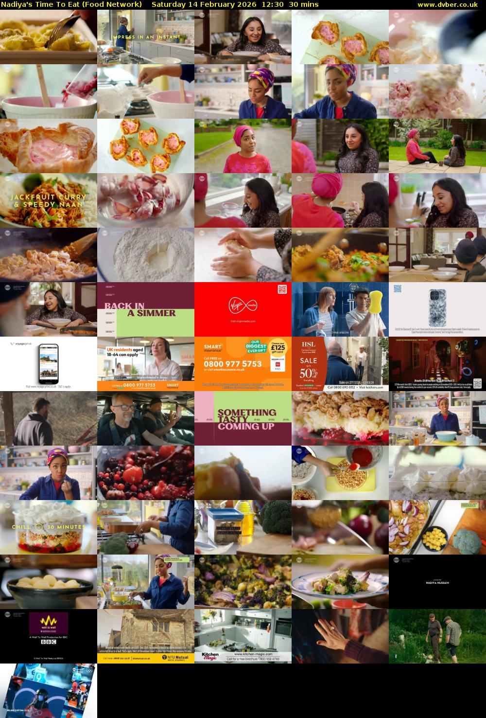 Nadiya's Time To Eat (Food Network) Saturday 14 February 2026 12:30 - 13:00