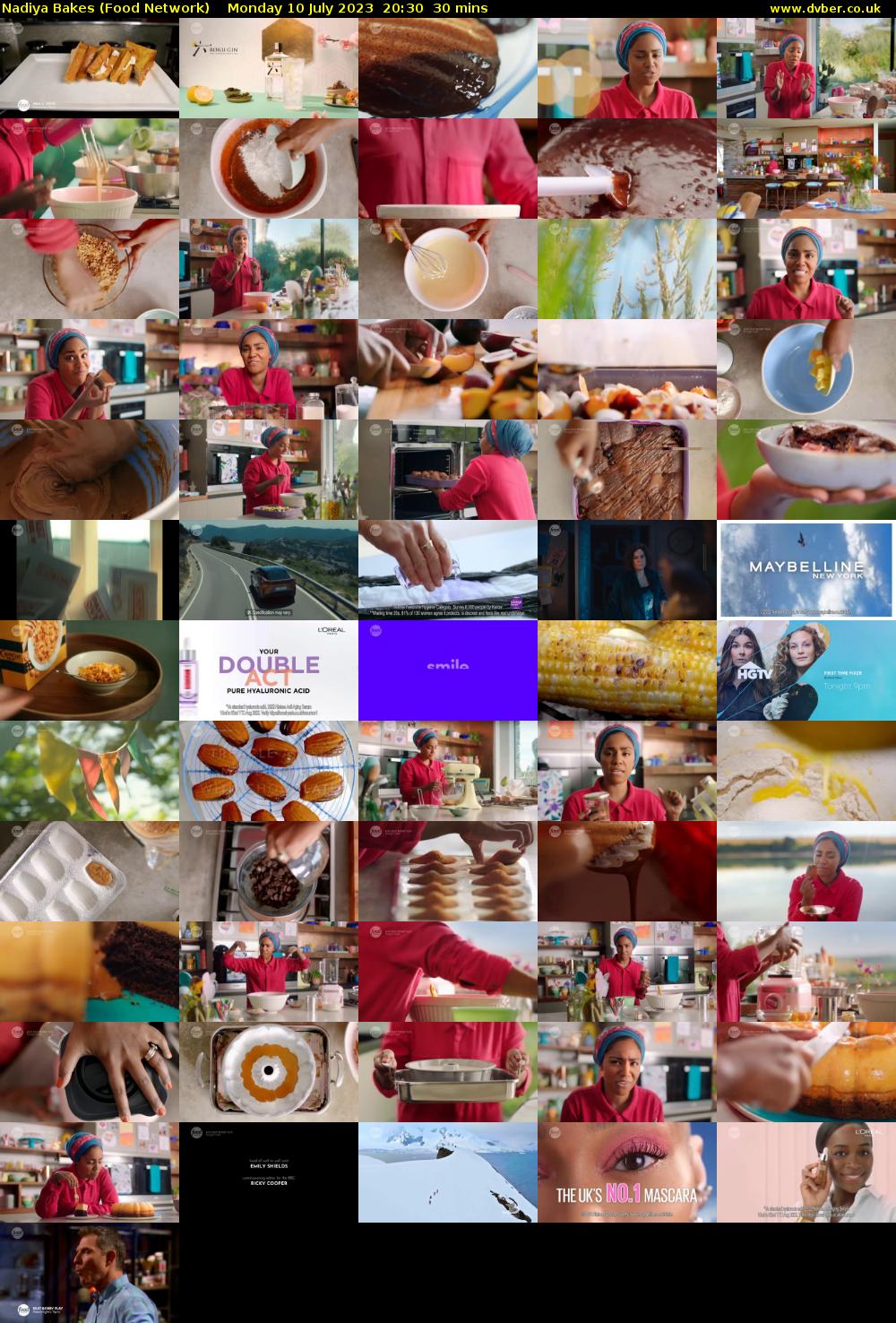 Nadiya Bakes (Food Network) Monday 10 July 2023 20:30 - 21:00