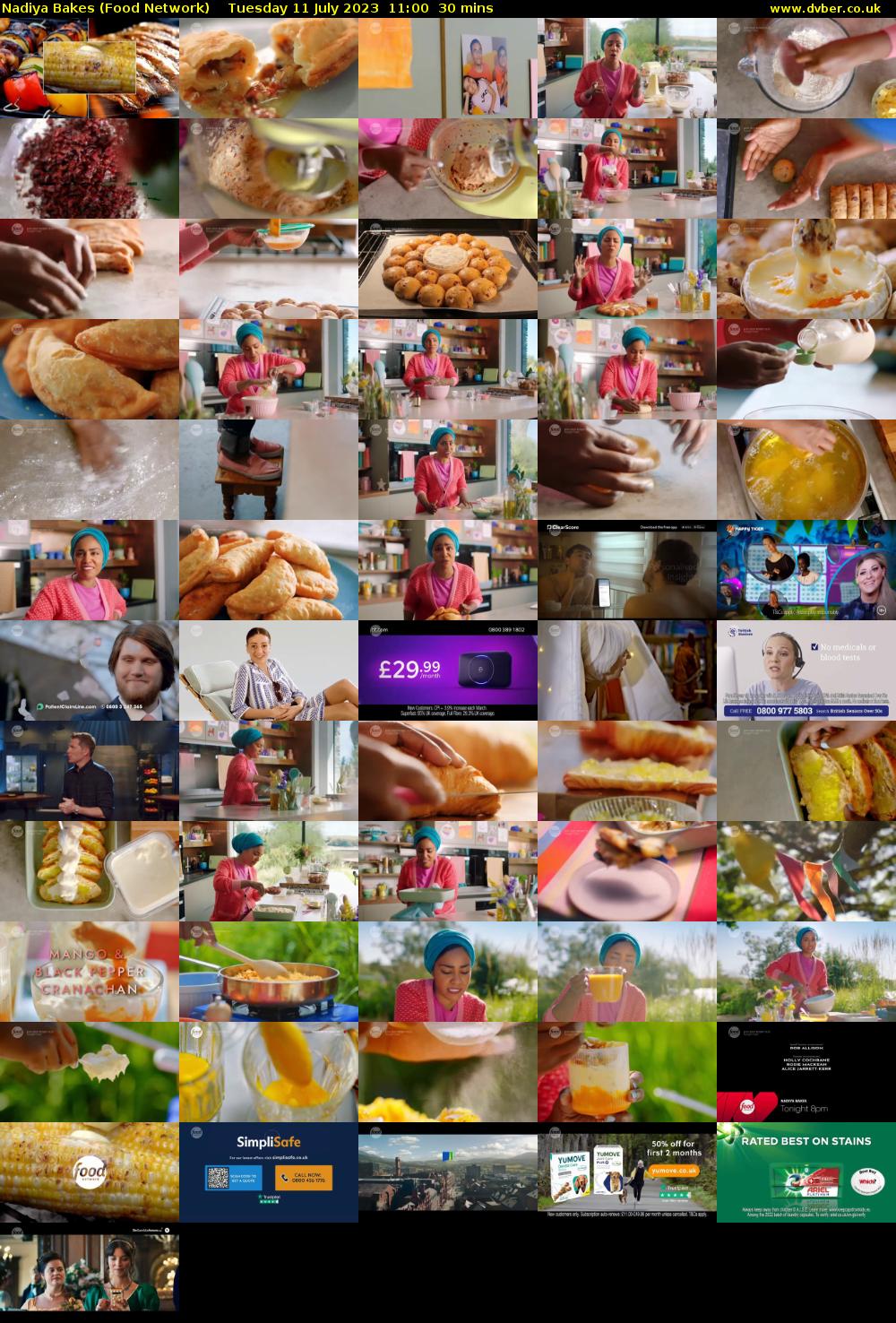 Nadiya Bakes (Food Network) Tuesday 11 July 2023 11:00 - 11:30