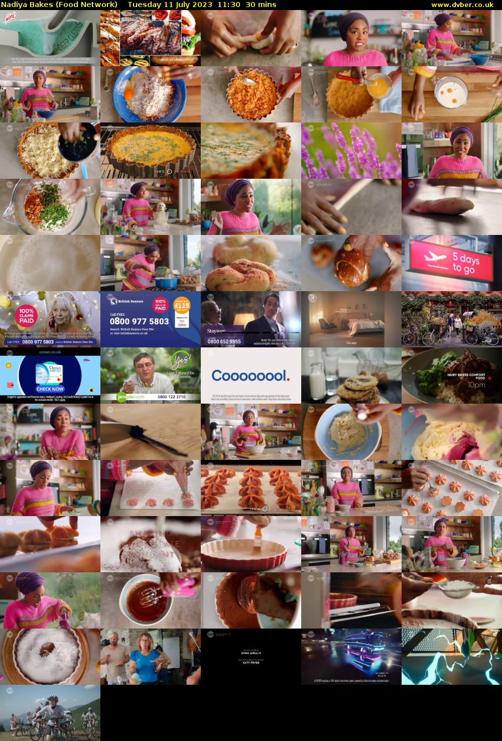 Nadiya Bakes (Food Network) Tuesday 11 July 2023 11:30 - 12:00