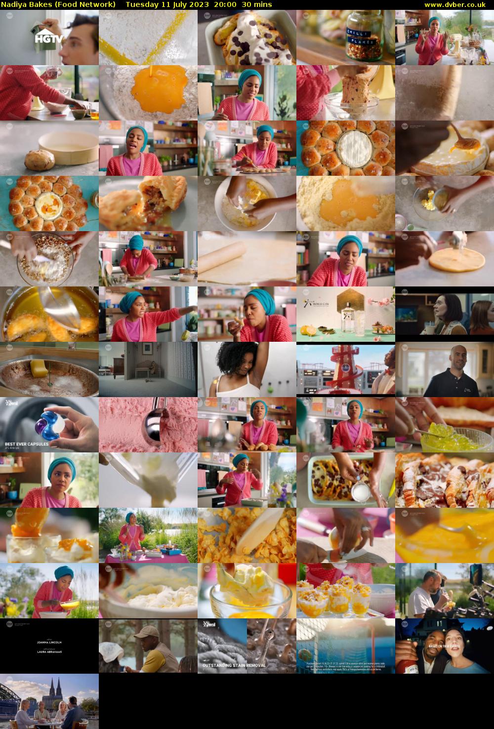 Nadiya Bakes (Food Network) Tuesday 11 July 2023 20:00 - 20:30