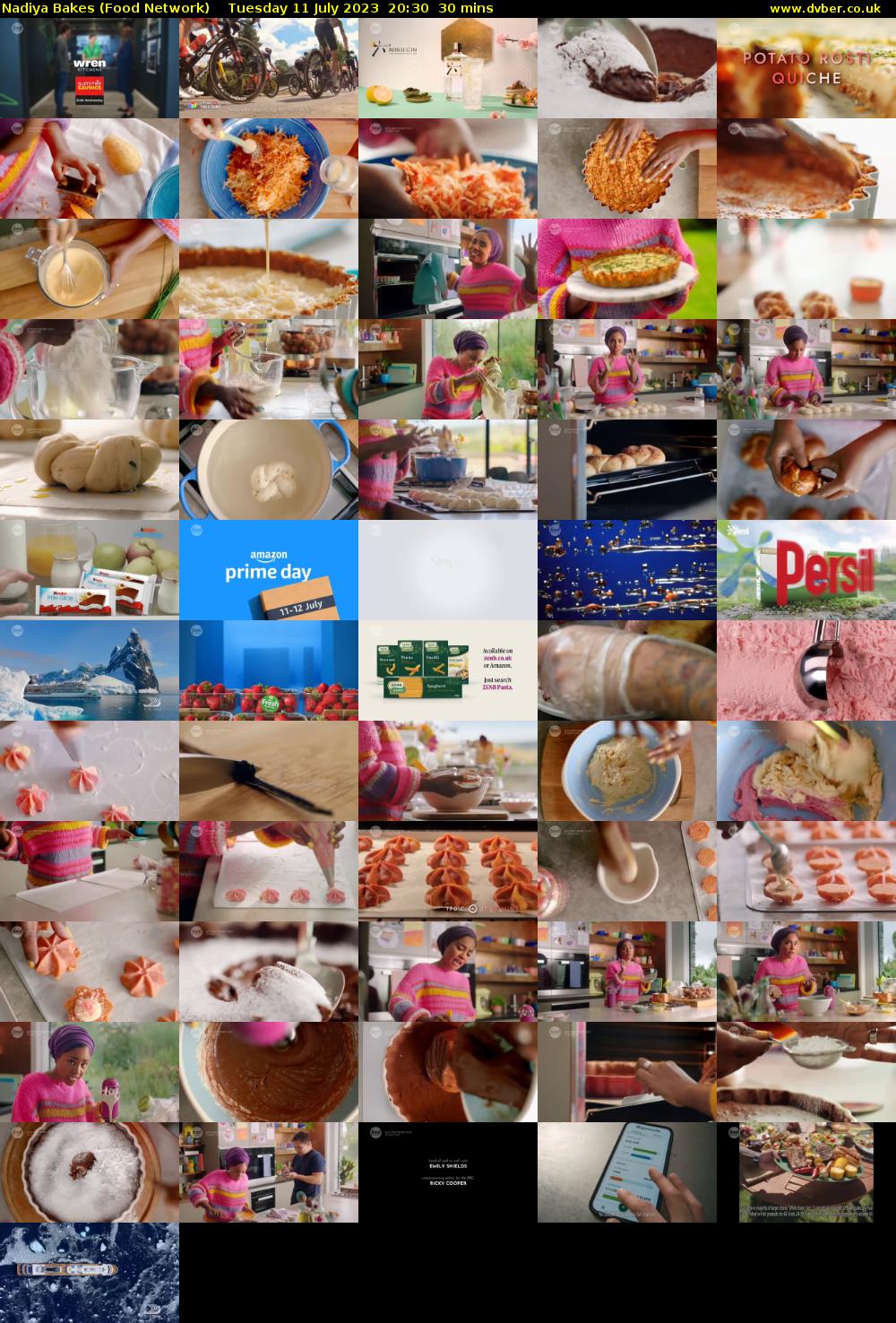 Nadiya Bakes (Food Network) Tuesday 11 July 2023 20:30 - 21:00