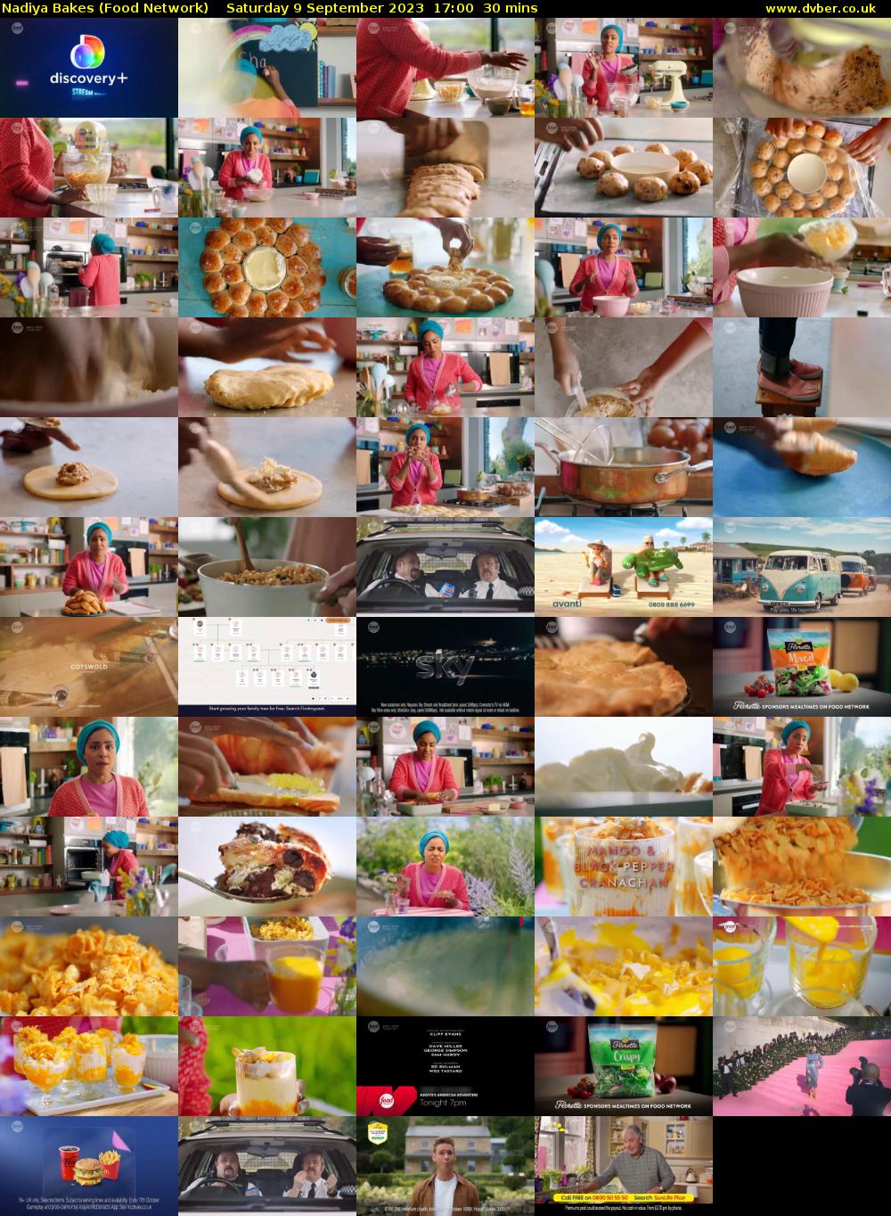 Nadiya Bakes (Food Network) Saturday 9 September 2023 17:00 - 17:30