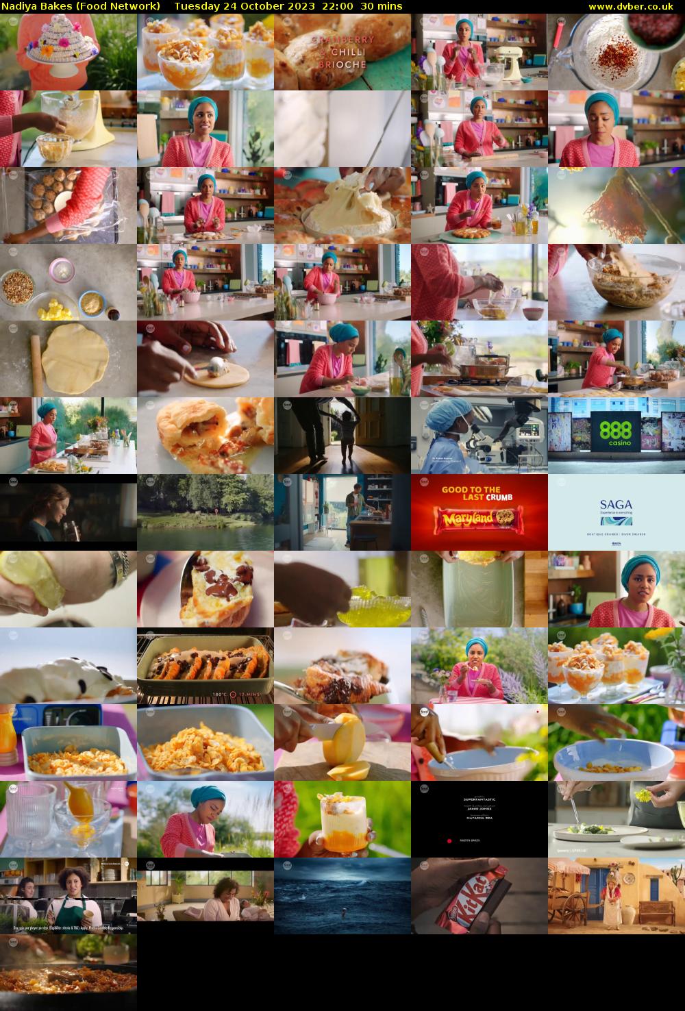 Nadiya Bakes (Food Network) Tuesday 24 October 2023 22:00 - 22:30