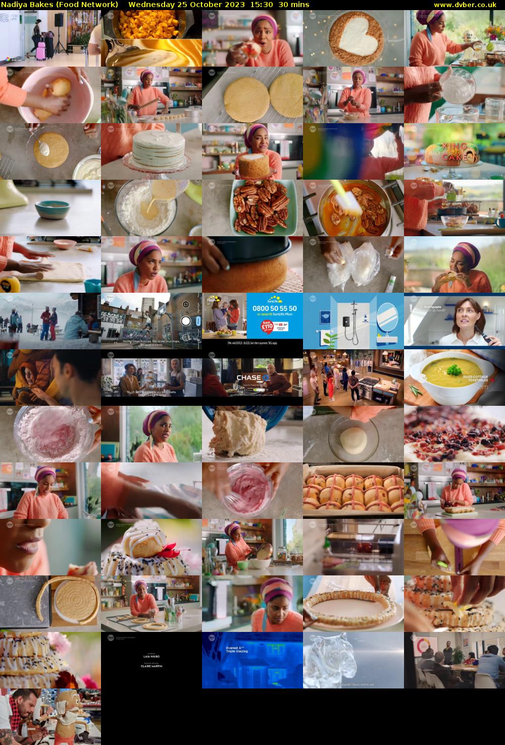 Nadiya Bakes (Food Network) Wednesday 25 October 2023 15:30 - 16:00