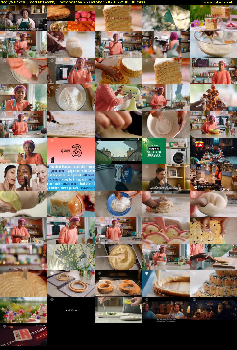 Nadiya Bakes (Food Network) Wednesday 25 October 2023 22:30 - 23:00