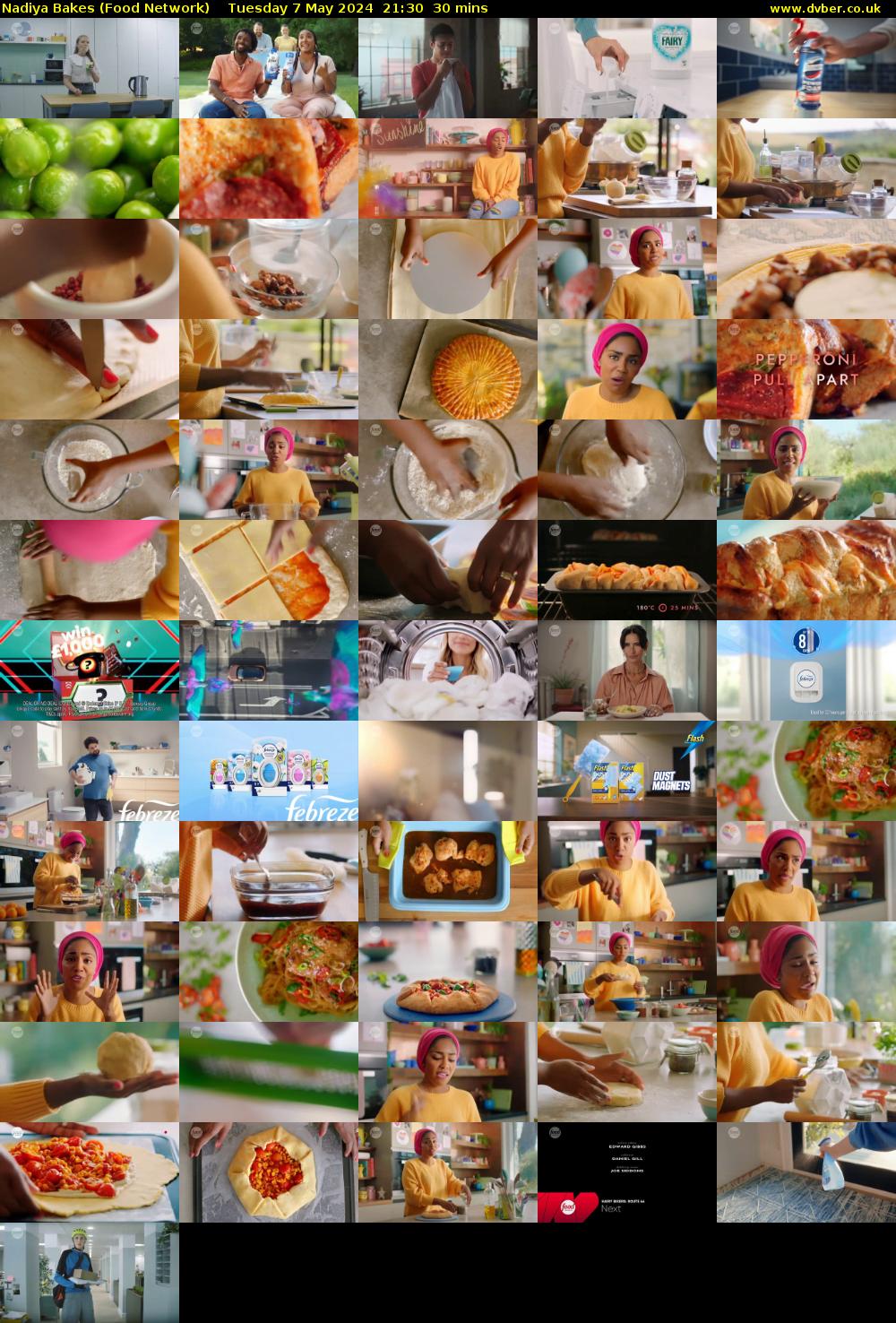 Nadiya Bakes (Food Network) Tuesday 7 May 2024 21:30 - 22:00