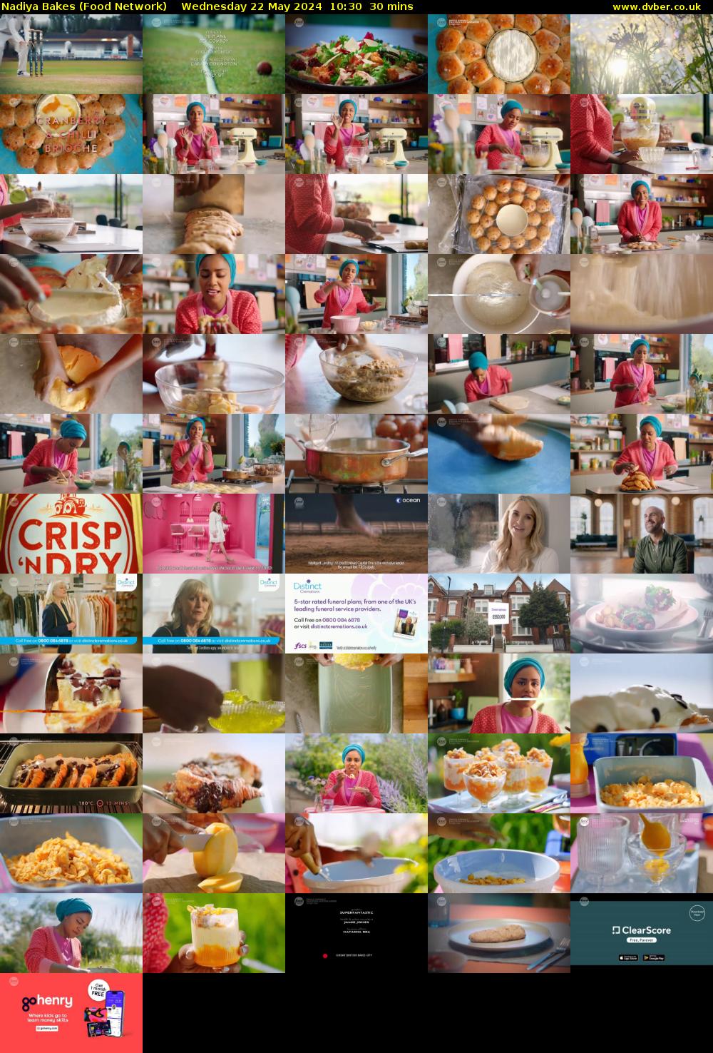 Nadiya Bakes (Food Network) Wednesday 22 May 2024 10:30 - 11:00