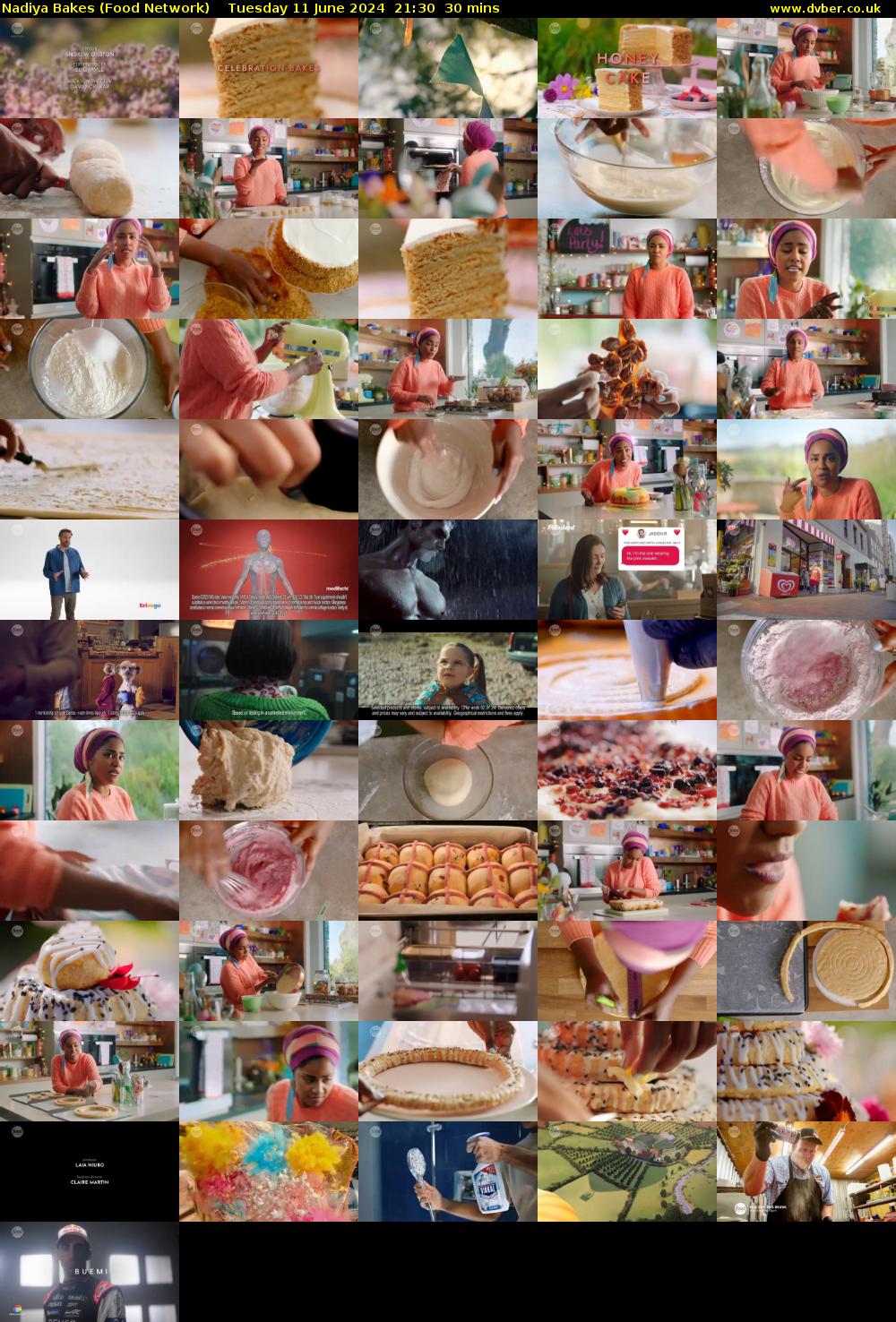 Nadiya Bakes (Food Network) Tuesday 11 June 2024 21:30 - 22:00