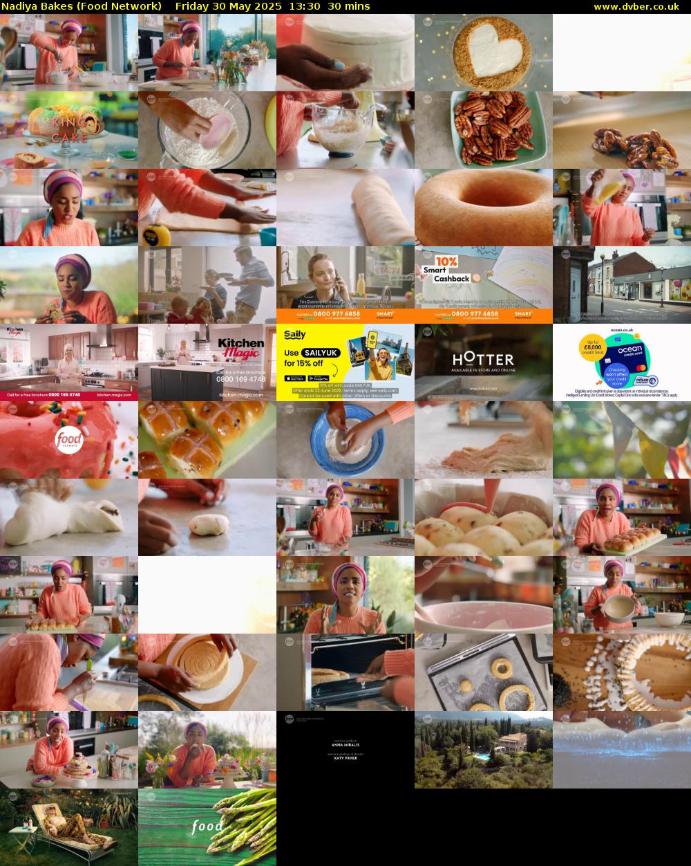 Nadiya Bakes (Food Network) Friday 30 May 2025 13:30 - 14:00