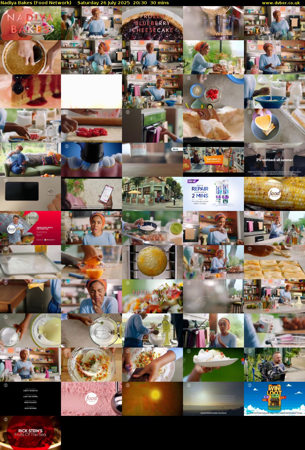 Nadiya Bakes (Food Network) Saturday 26 July 2025 20:30 - 21:00