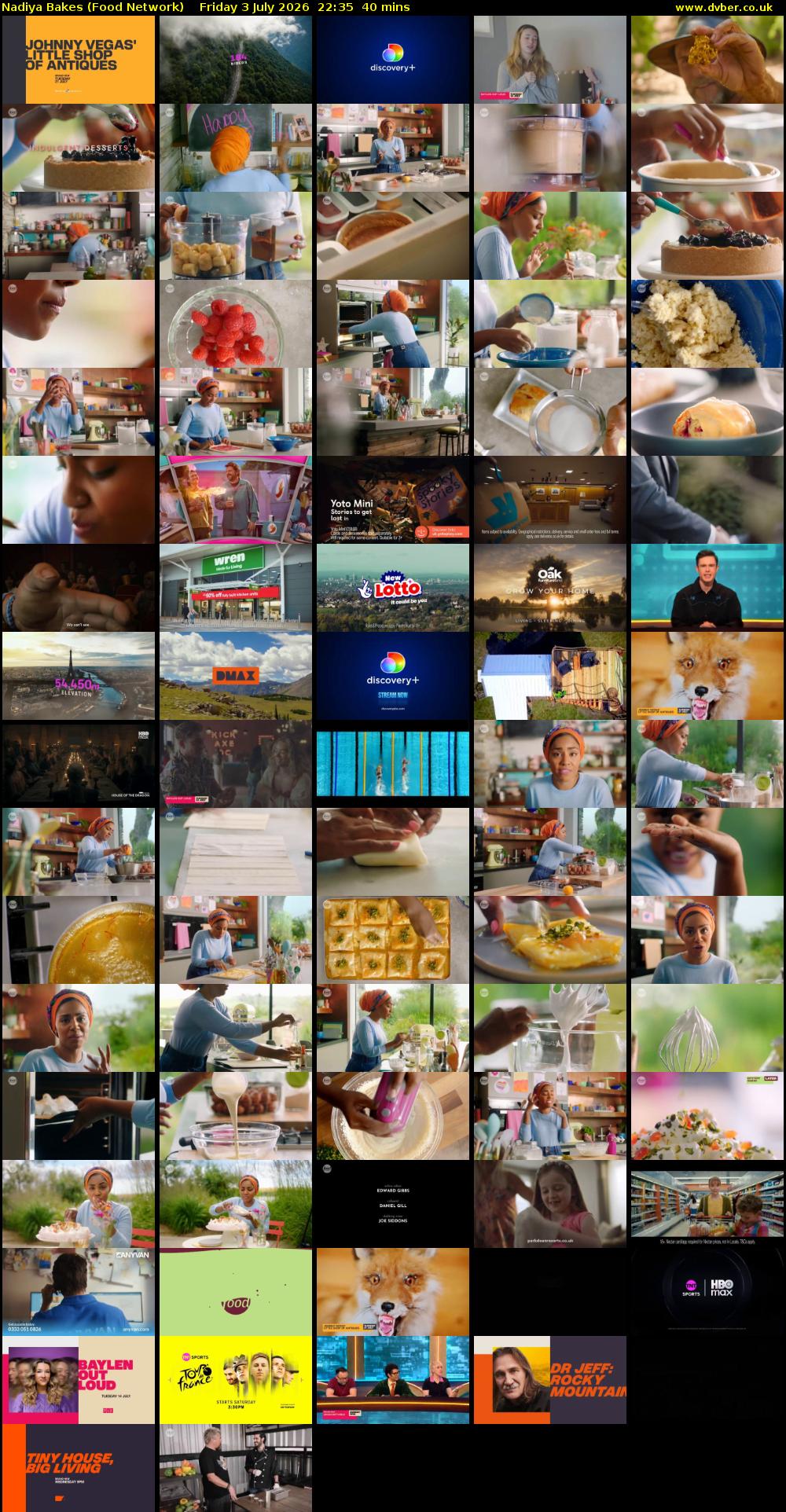 Nadiya Bakes (Food Network) Friday 3 July 2026 22:35 - 23:15