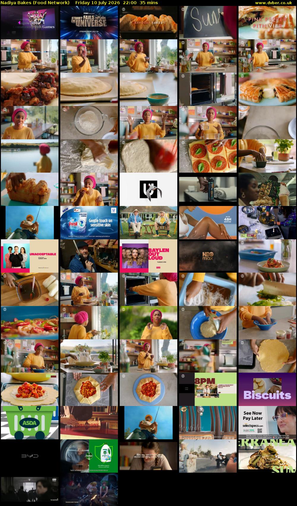 Nadiya Bakes (Food Network) Friday 10 July 2026 22:00 - 22:35