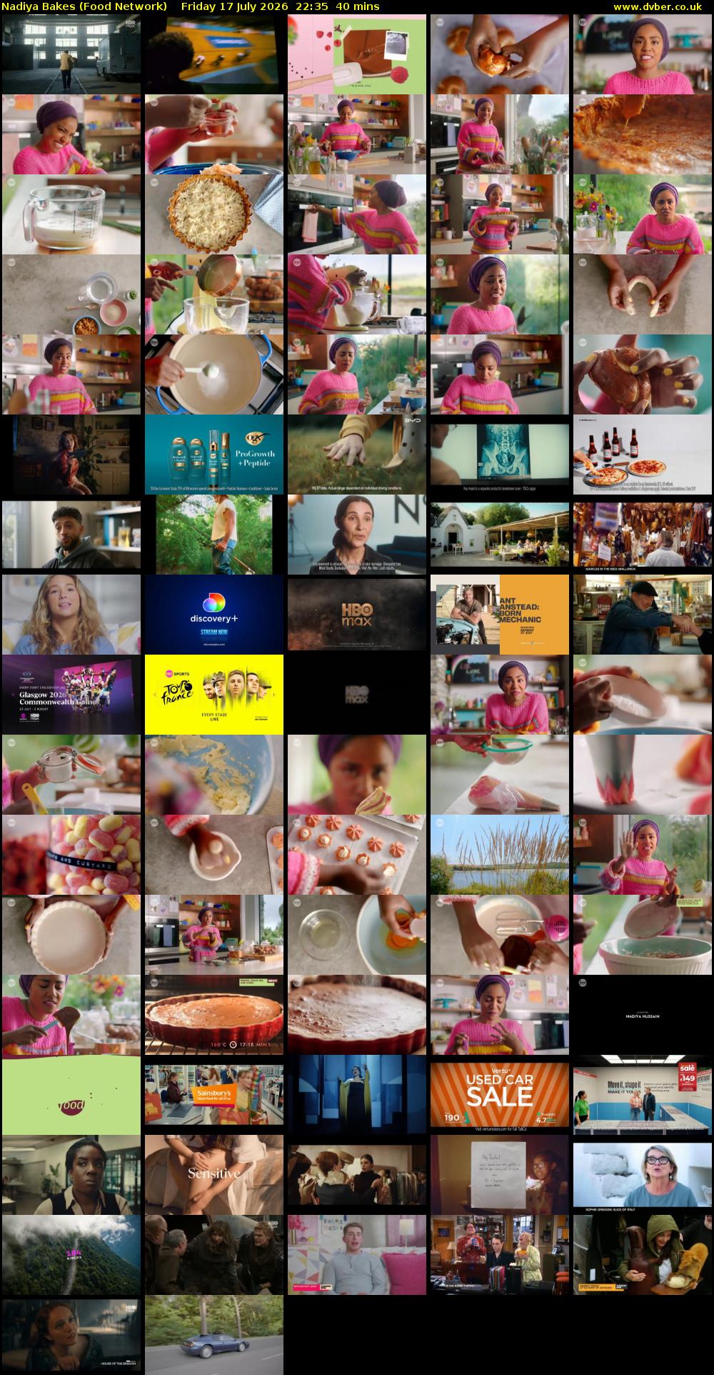 Nadiya Bakes (Food Network) Friday 17 July 2026 22:35 - 23:15