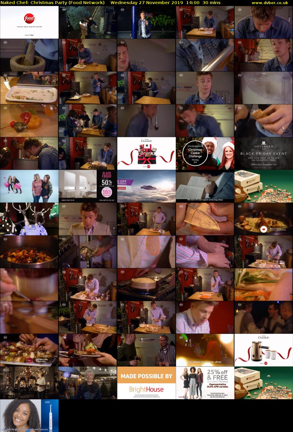 Naked Chef: Christmas Party (Food Network) Wednesday 27 November 2019 14:00 - 14:30