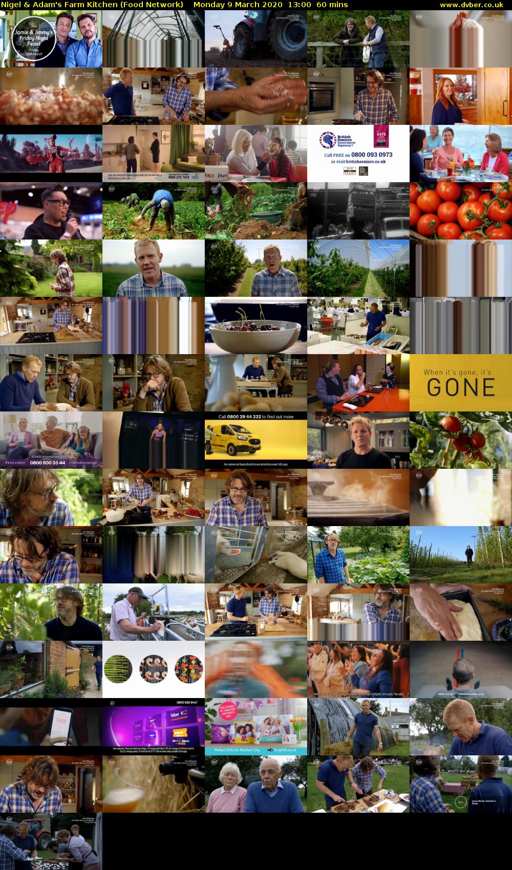 Nigel & Adam's Farm Kitchen (Food Network) Monday 9 March 2020 13:00 - 14:00