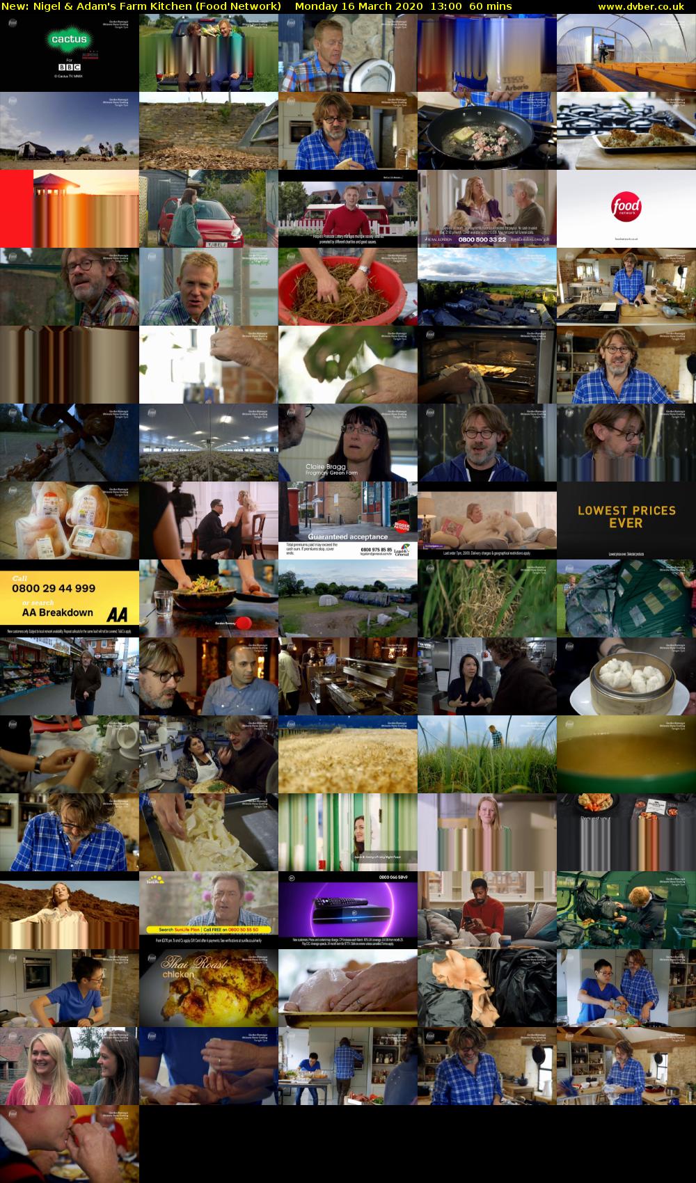 Nigel & Adam's Farm Kitchen (Food Network) Monday 16 March 2020 13:00 - 14:00