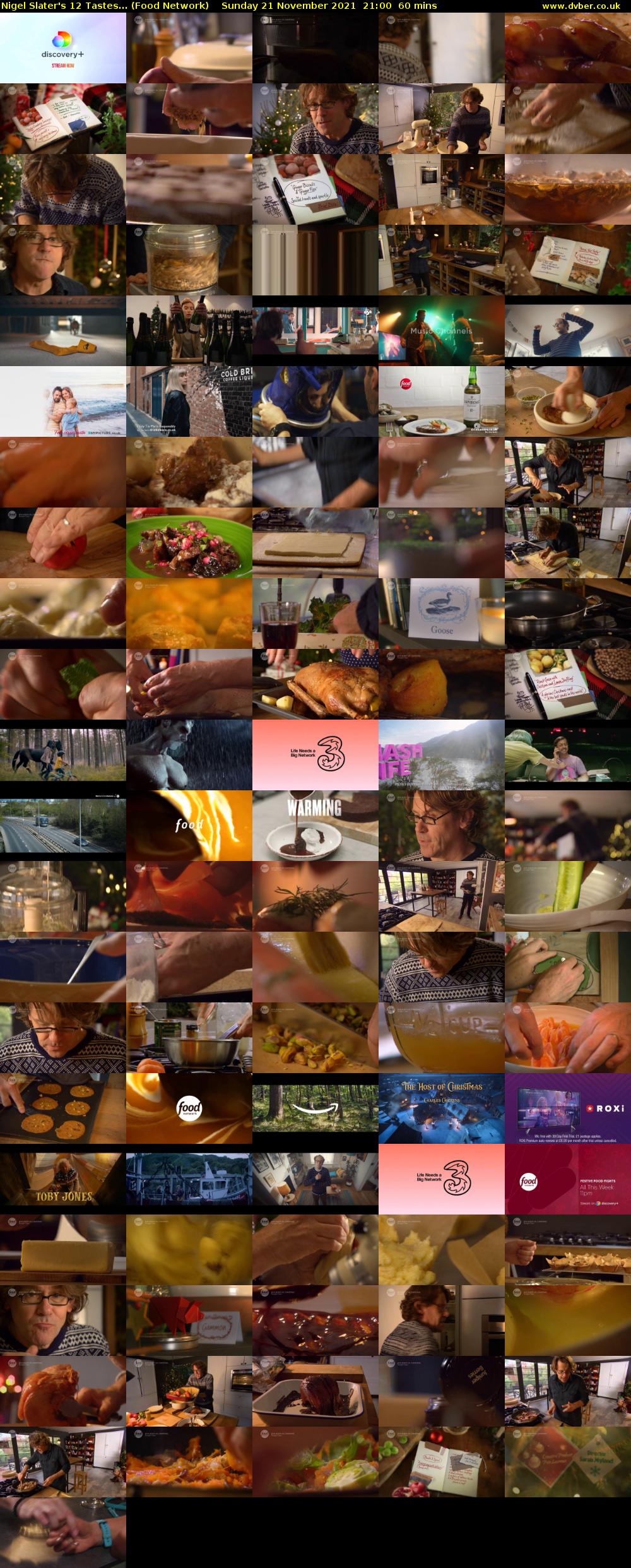 Nigel Slater's 12 Tastes... (Food Network) Sunday 21 November 2021 21:00 - 22:00