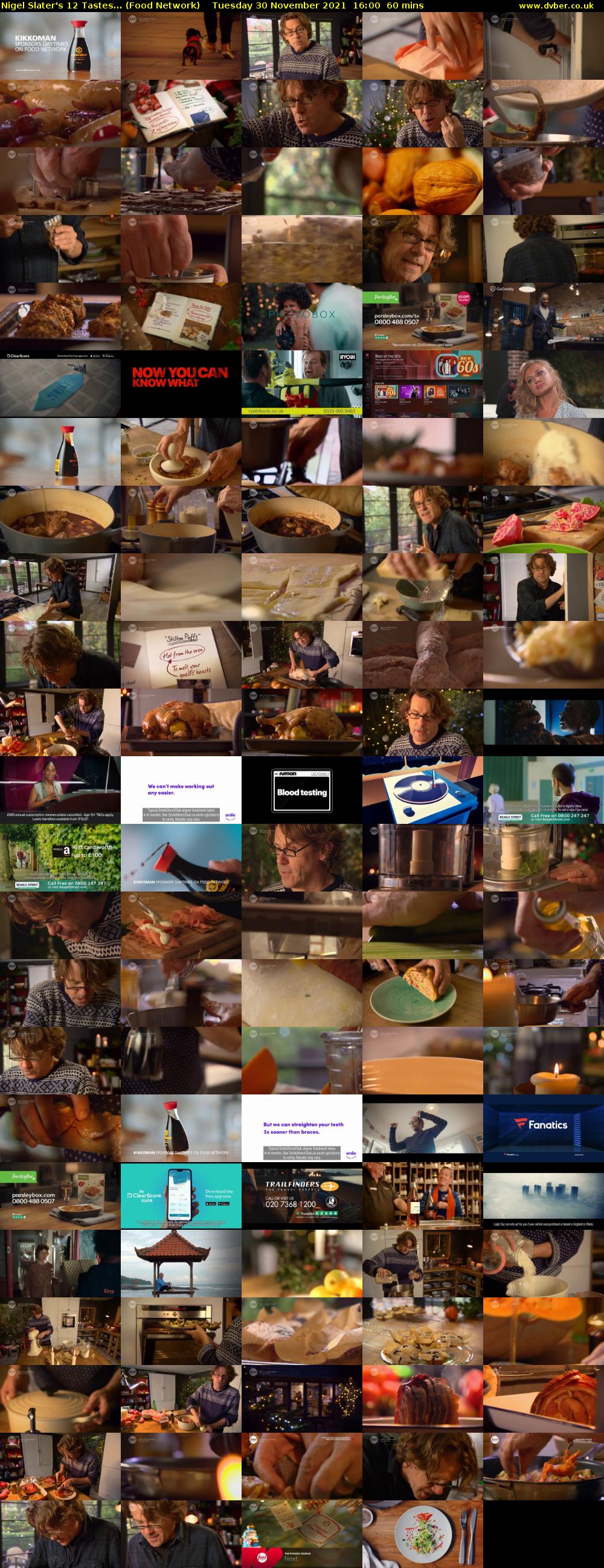 Nigel Slater's 12 Tastes... (Food Network) Tuesday 30 November 2021 16:00 - 17:00