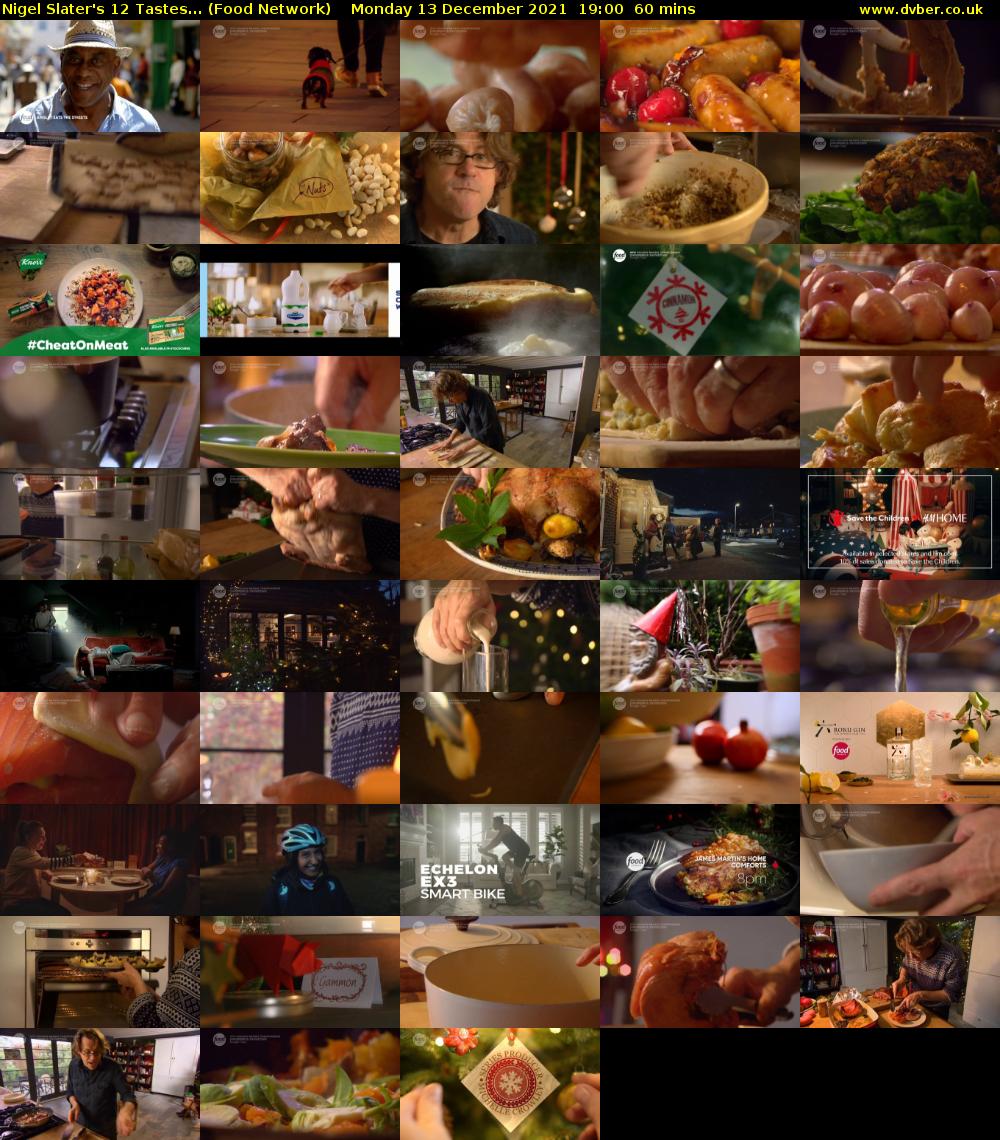 Nigel Slater's 12 Tastes... (Food Network) Monday 13 December 2021 19:00 - 20:00