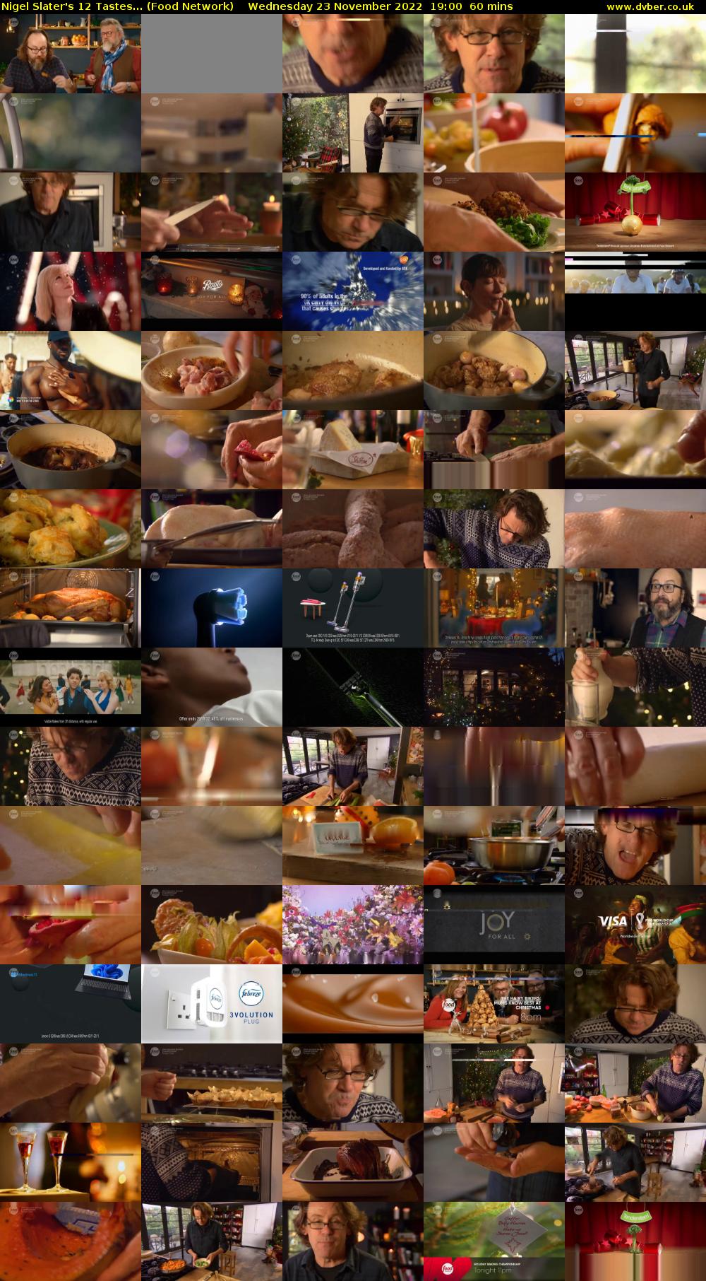 Nigel Slater's 12 Tastes... (Food Network) Wednesday 23 November 2022 19:00 - 20:00