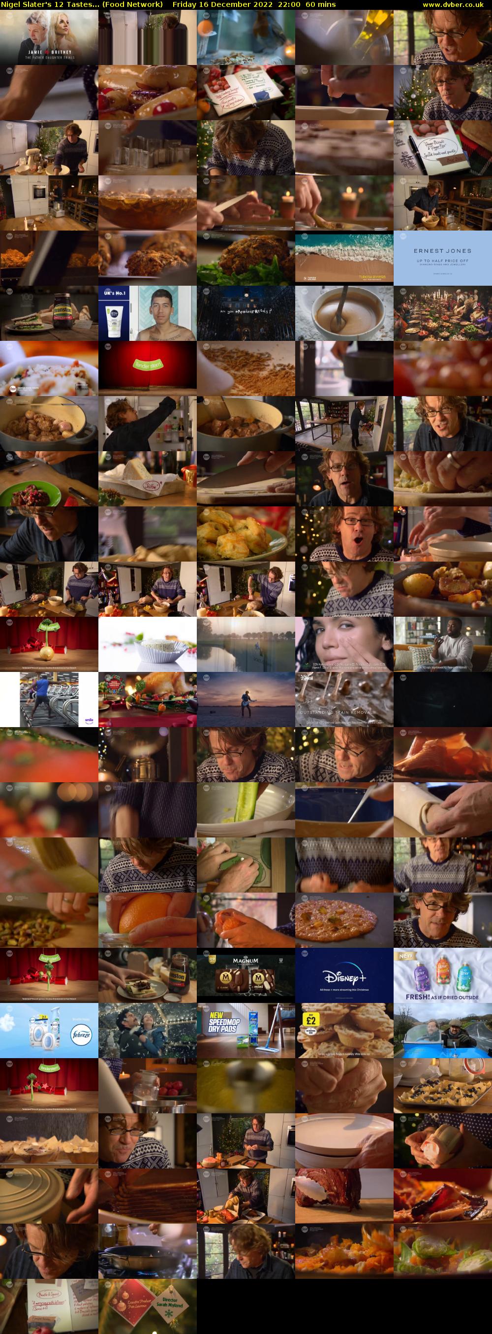 Nigel Slater's 12 Tastes... (Food Network) Friday 16 December 2022 22:00 - 23:00