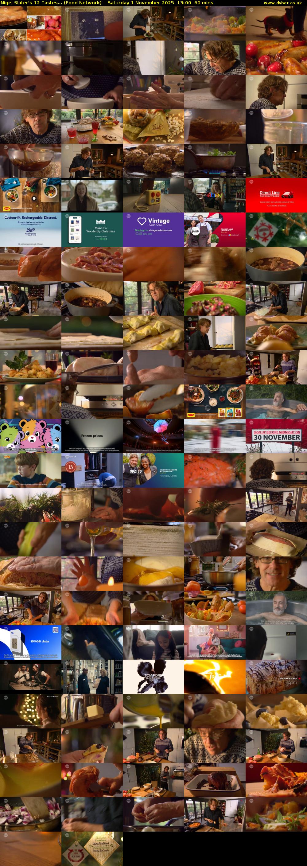 Nigel Slater's 12 Tastes... (Food Network) Saturday 1 November 2025 13:00 - 14:00