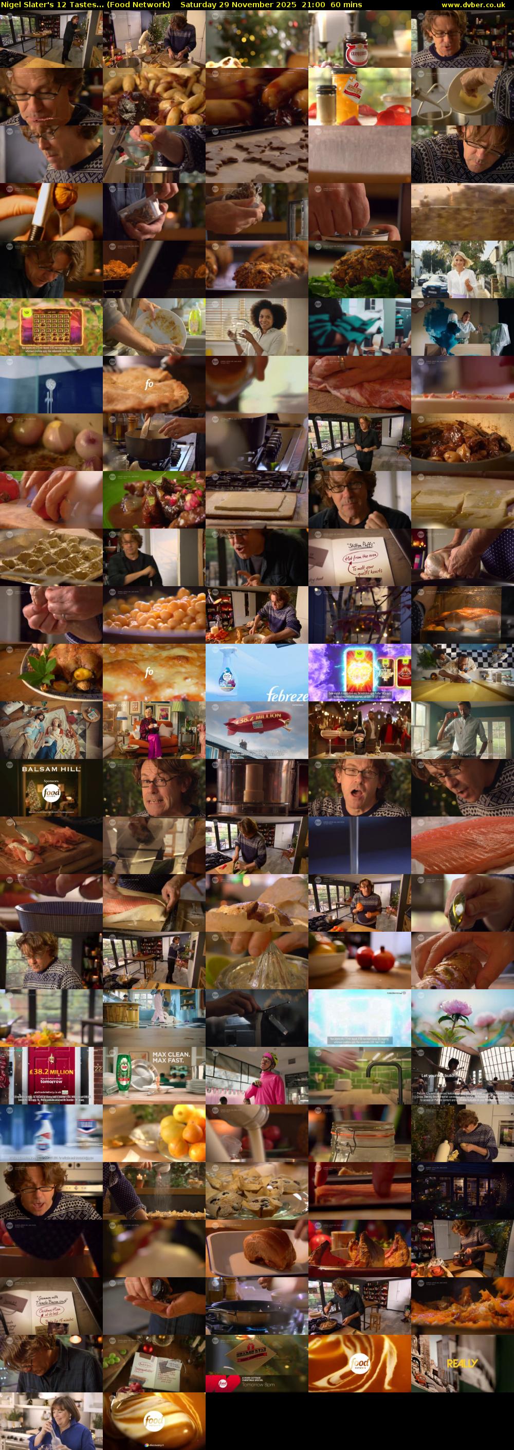 Nigel Slater's 12 Tastes... (Food Network) Saturday 29 November 2025 21:00 - 22:00