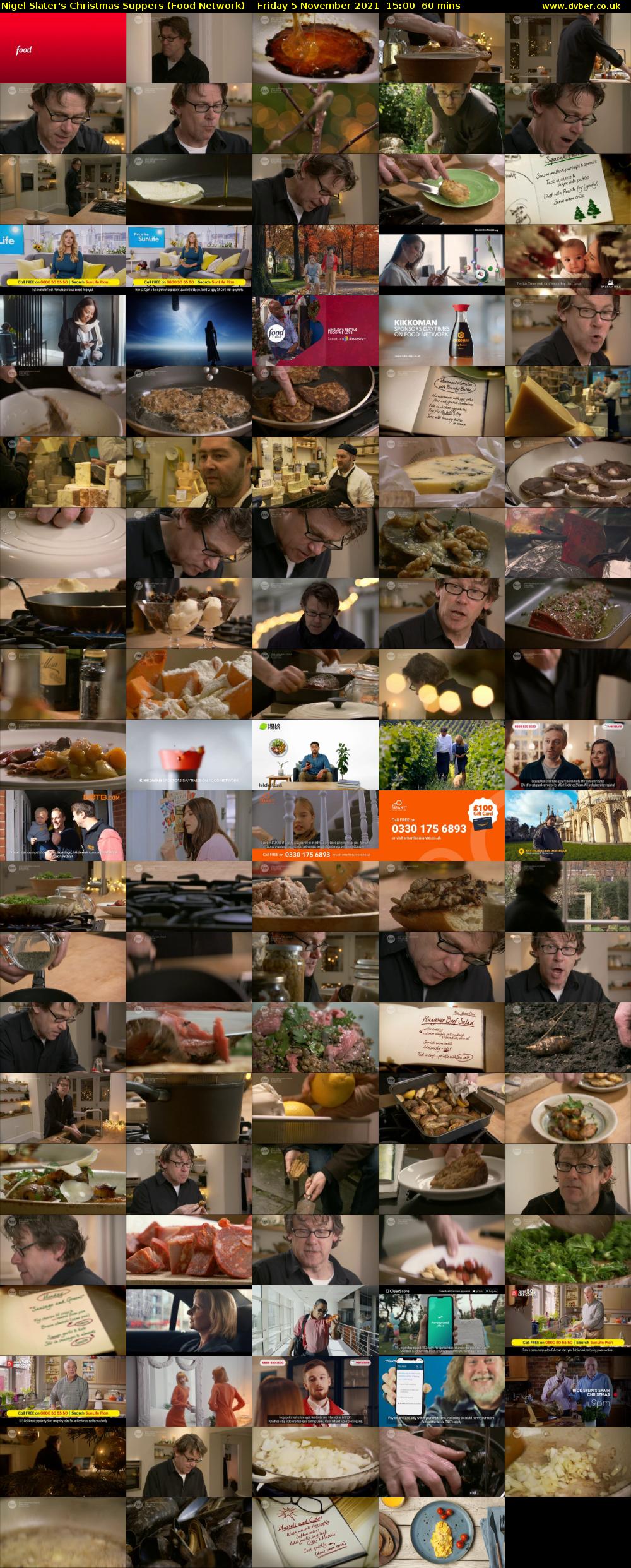 Nigel Slater's Christmas Suppers (Food Network) Friday 5 November 2021 15:00 - 16:00